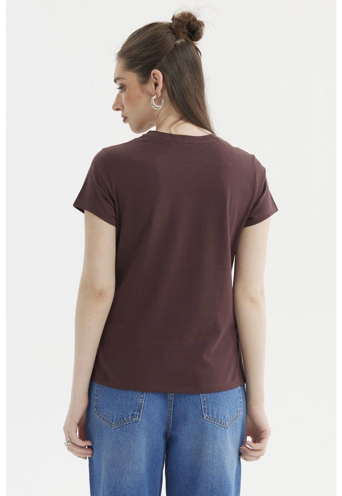 Polera Mujer Básica Chocolate-2