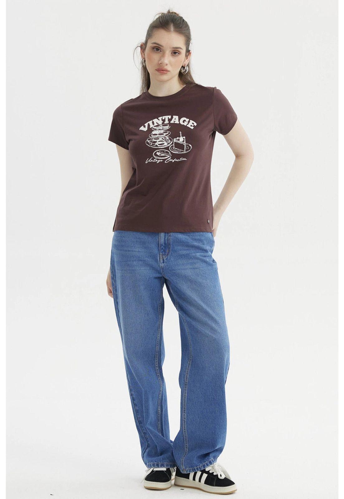 Polera Mujer Básica Chocolate-3