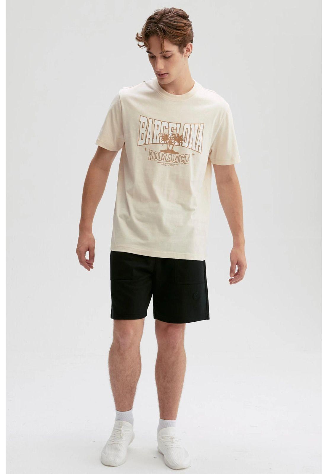 Polera Hombre Print Posicional Beige - ll-3