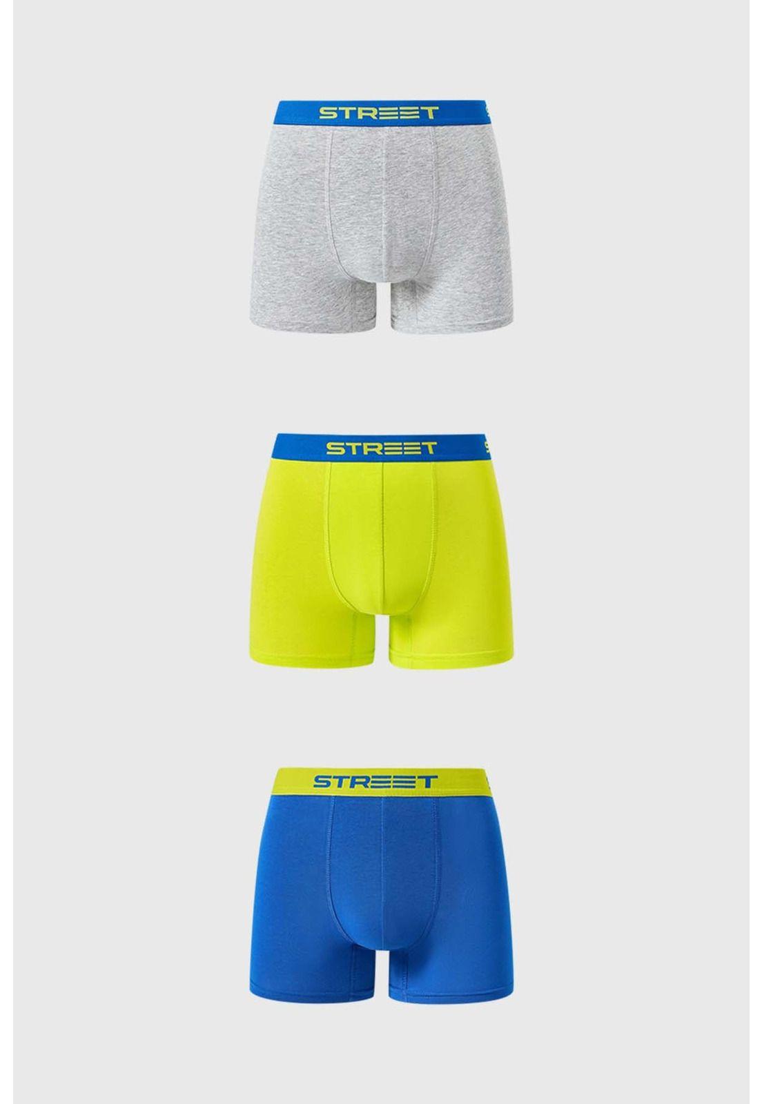 Bóxer Niño Tripack Colores Azul-0