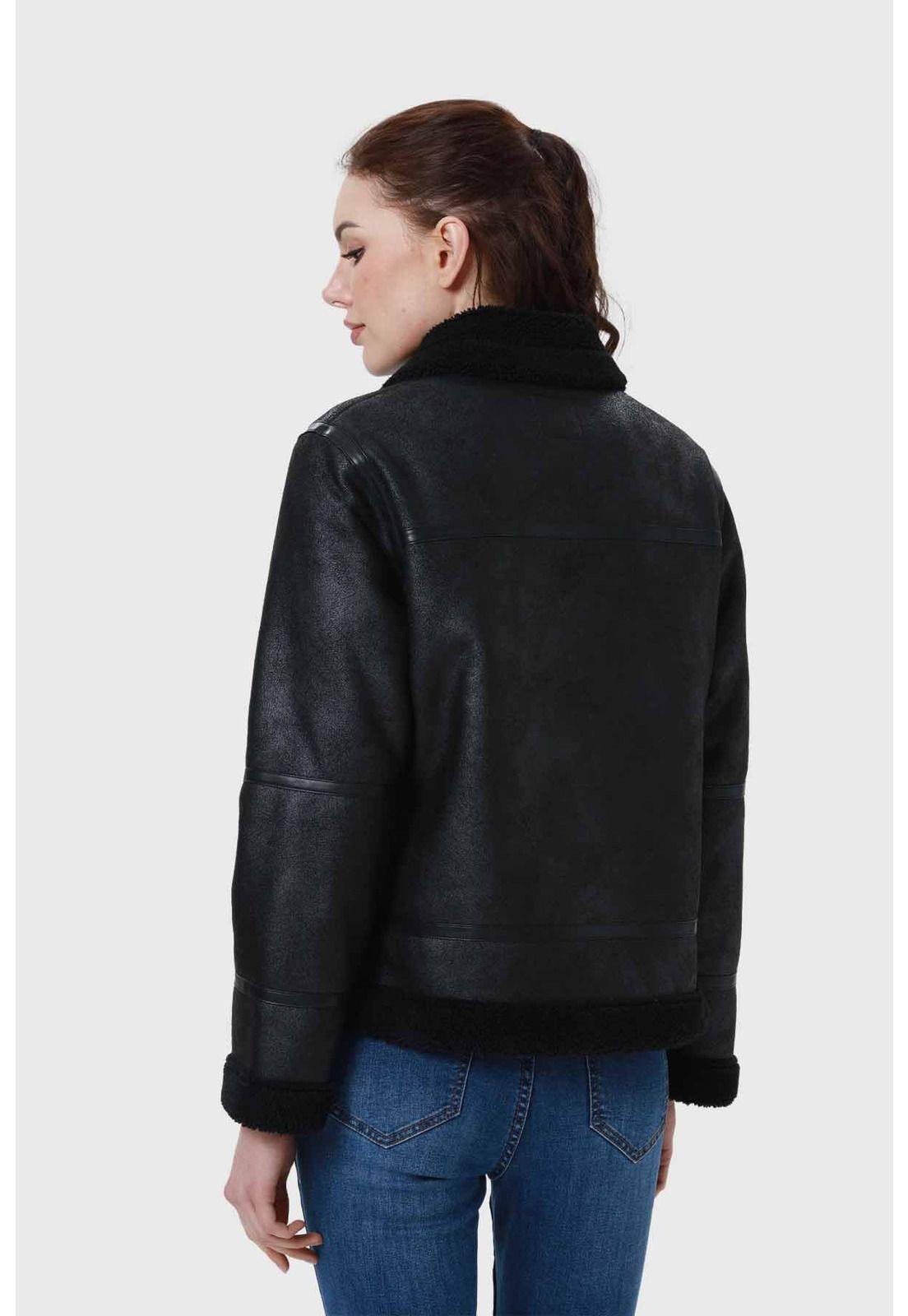 Chaqueta Mujer Aviador Negro - ll-2