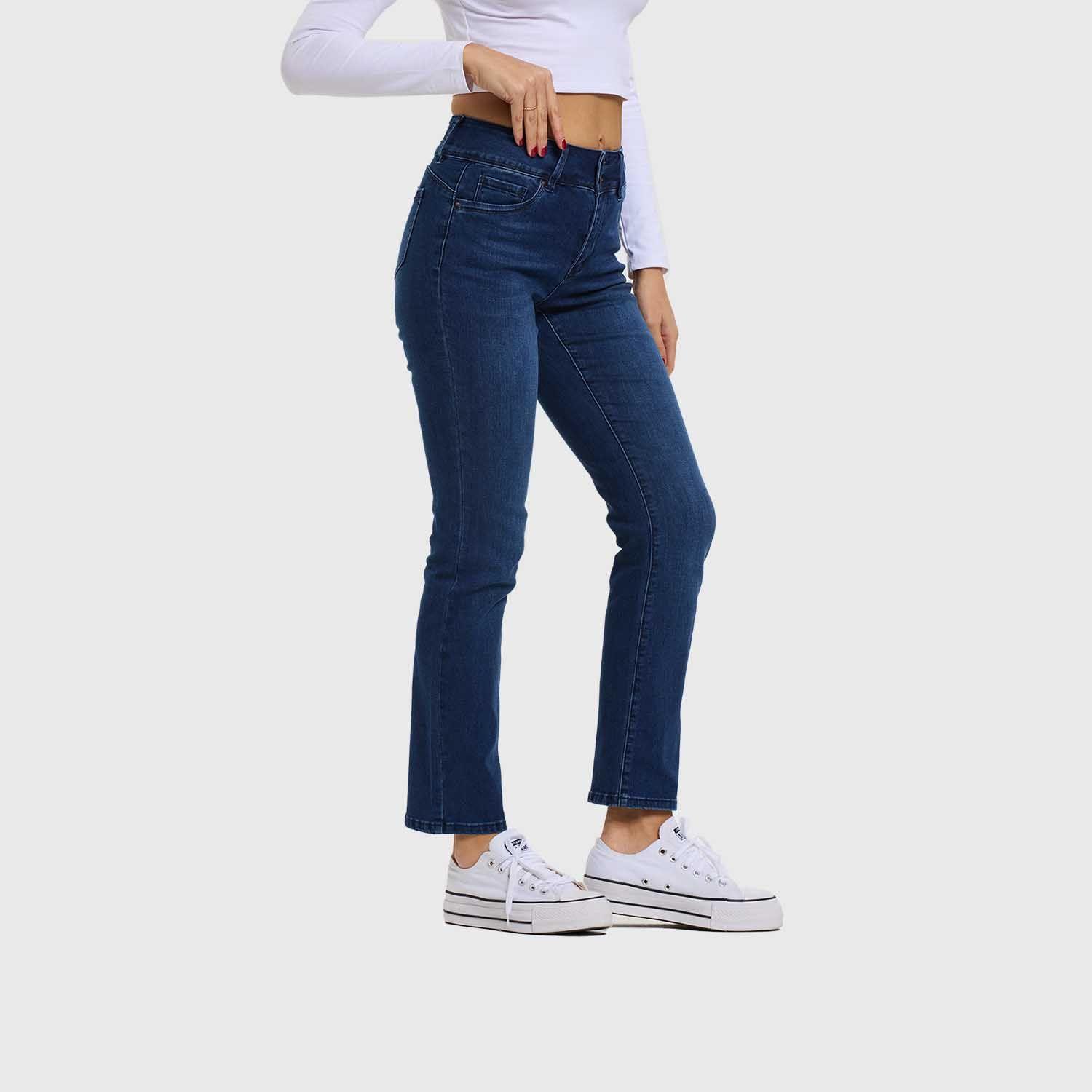 Jeans Mujer Flo Recto Azul Oscuro Fashion's Park-1