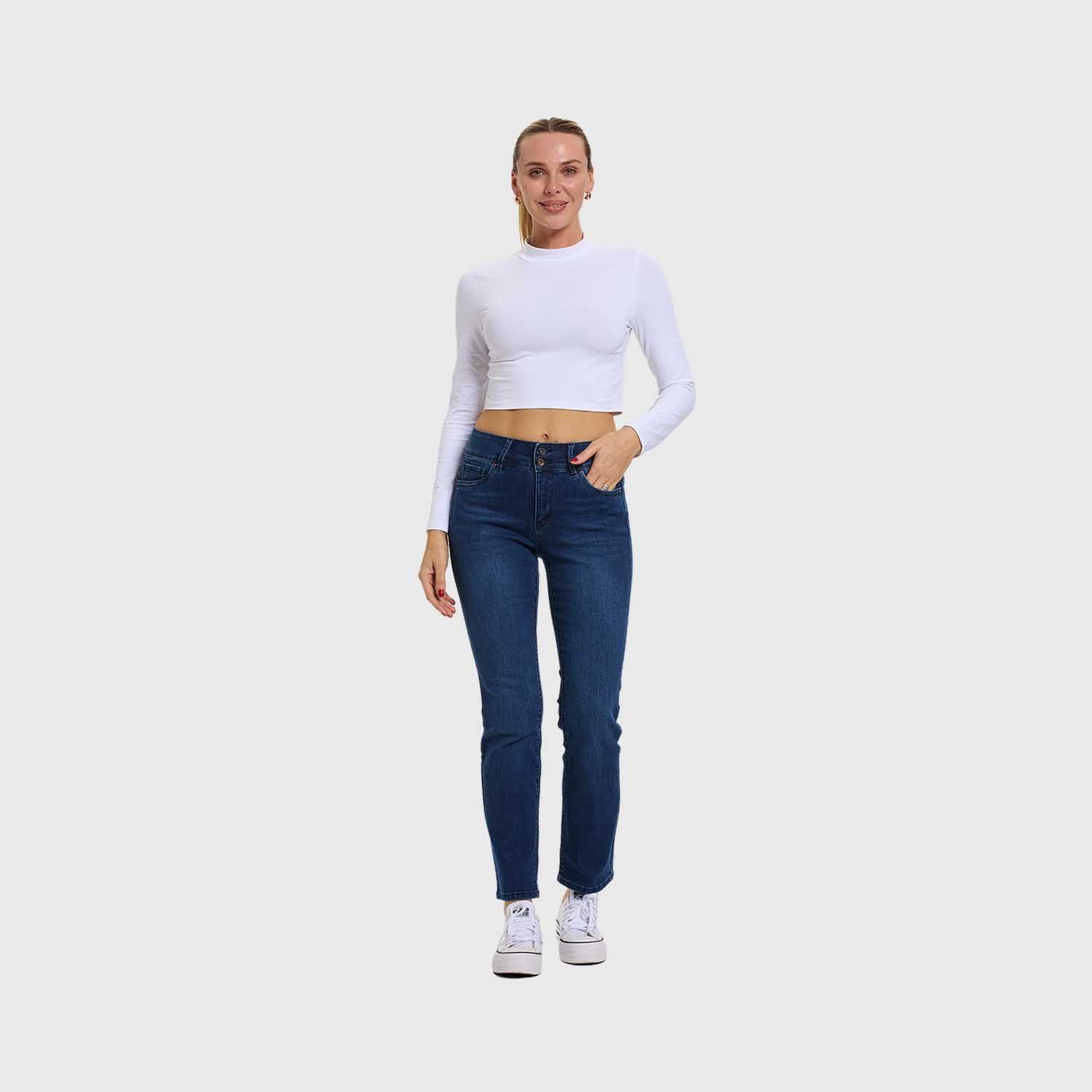 Jeans Mujer Flo Recto Azul Oscuro Fashion's Park-3
