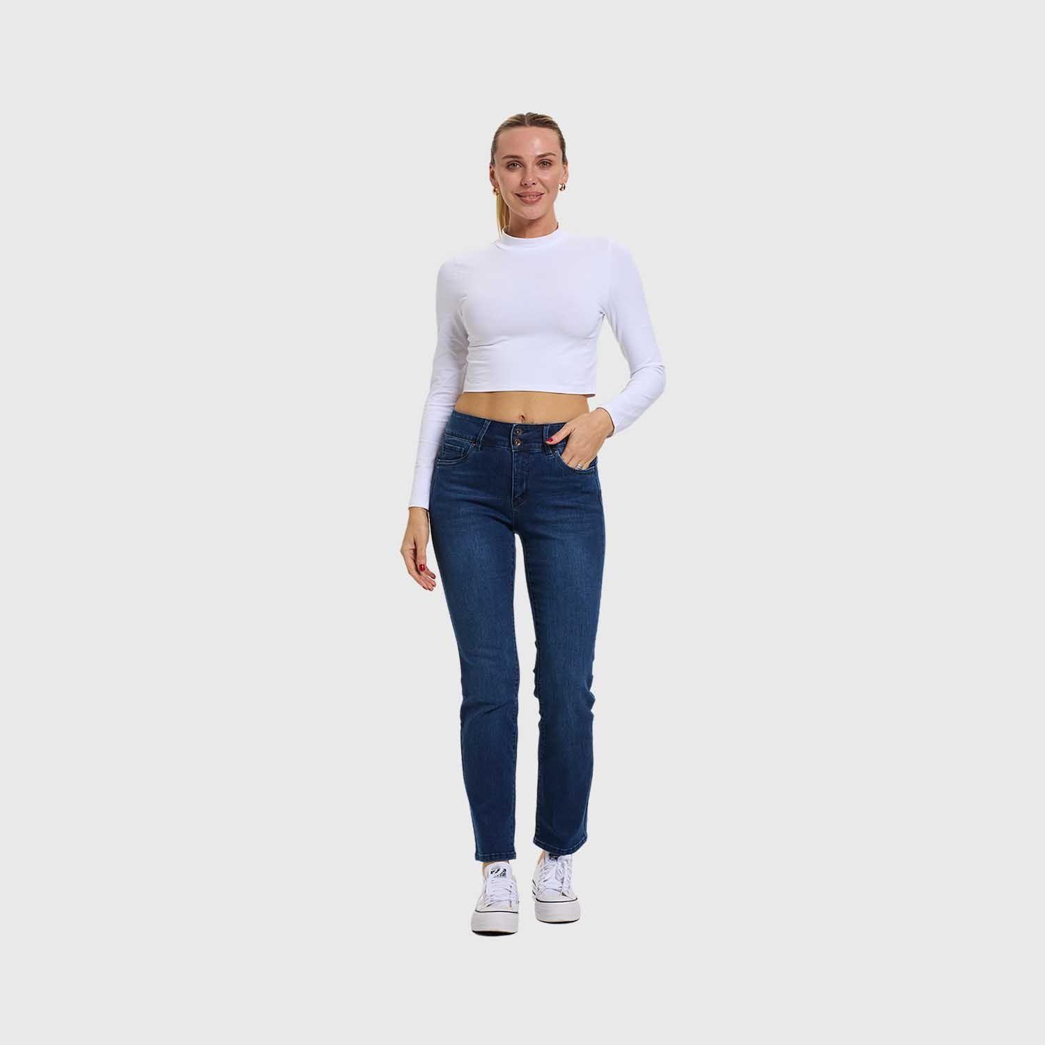 Jeans Mujer Flo Recto Azul Oscuro Fashion's Park-3