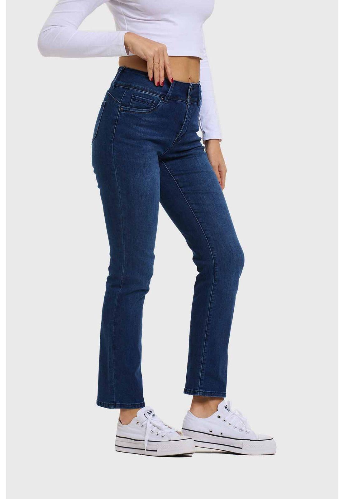 Jeans Mujer Flo Recto Azul-1