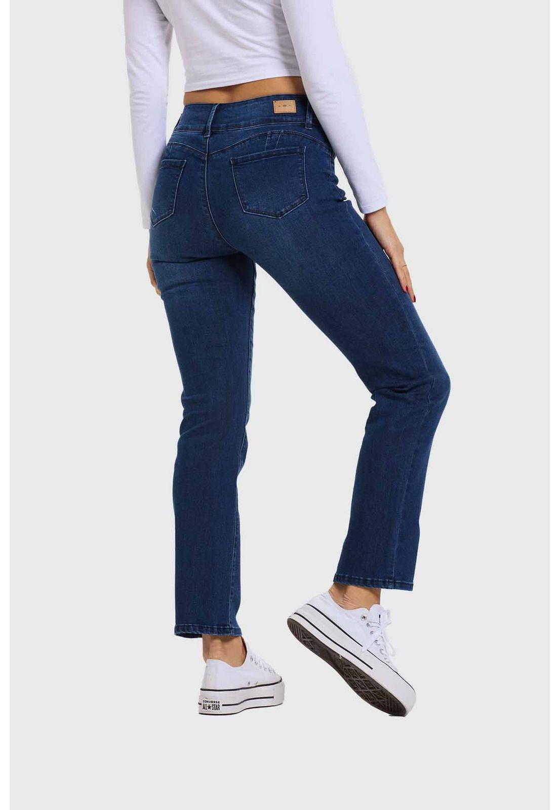 Jeans Mujer Flo Recto Azul-2