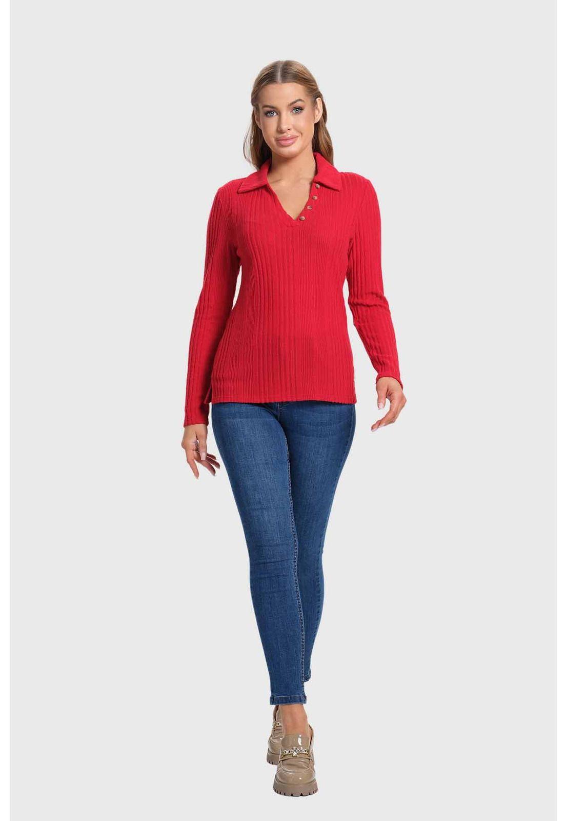 Sweater Mujer Camman Rojo-3