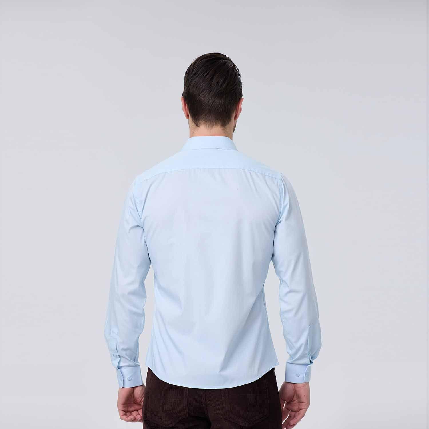 Camisa Hombre Rapport Slim Celeste-2