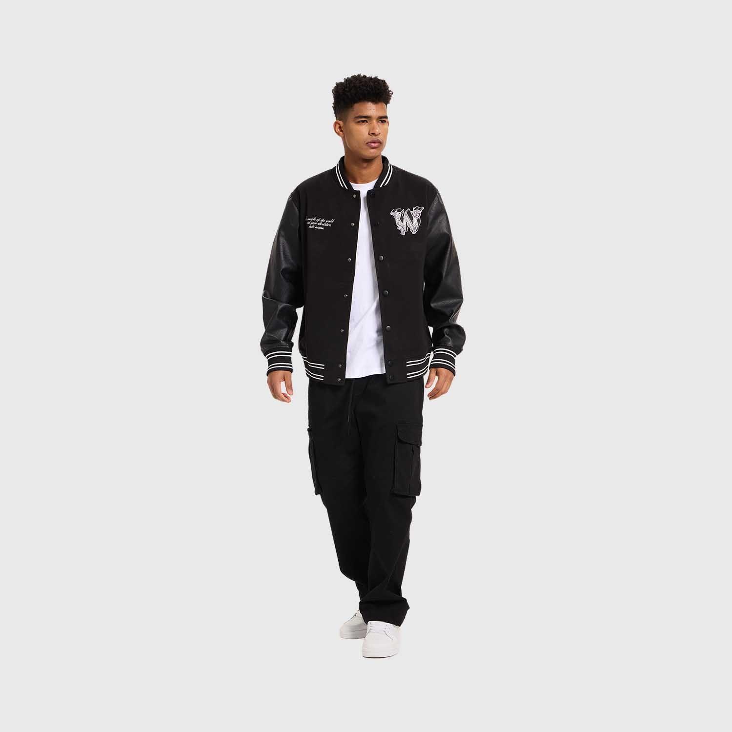 Chaqueta Hombre Varsity Negro II  Fashion's Park-3
