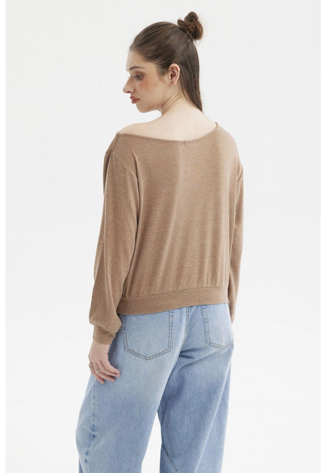Sweater Mujer Slim Camel-2