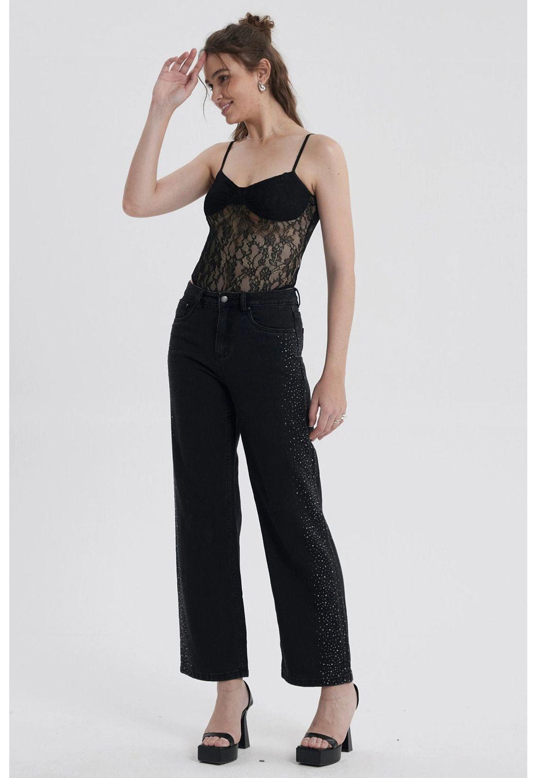 Polera Mujer Body Encaje Negro-3