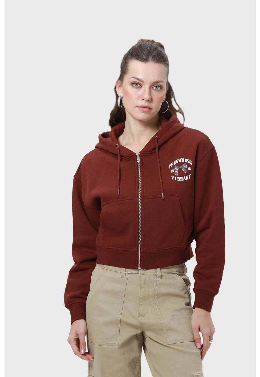 Polerón Mujer Café-0