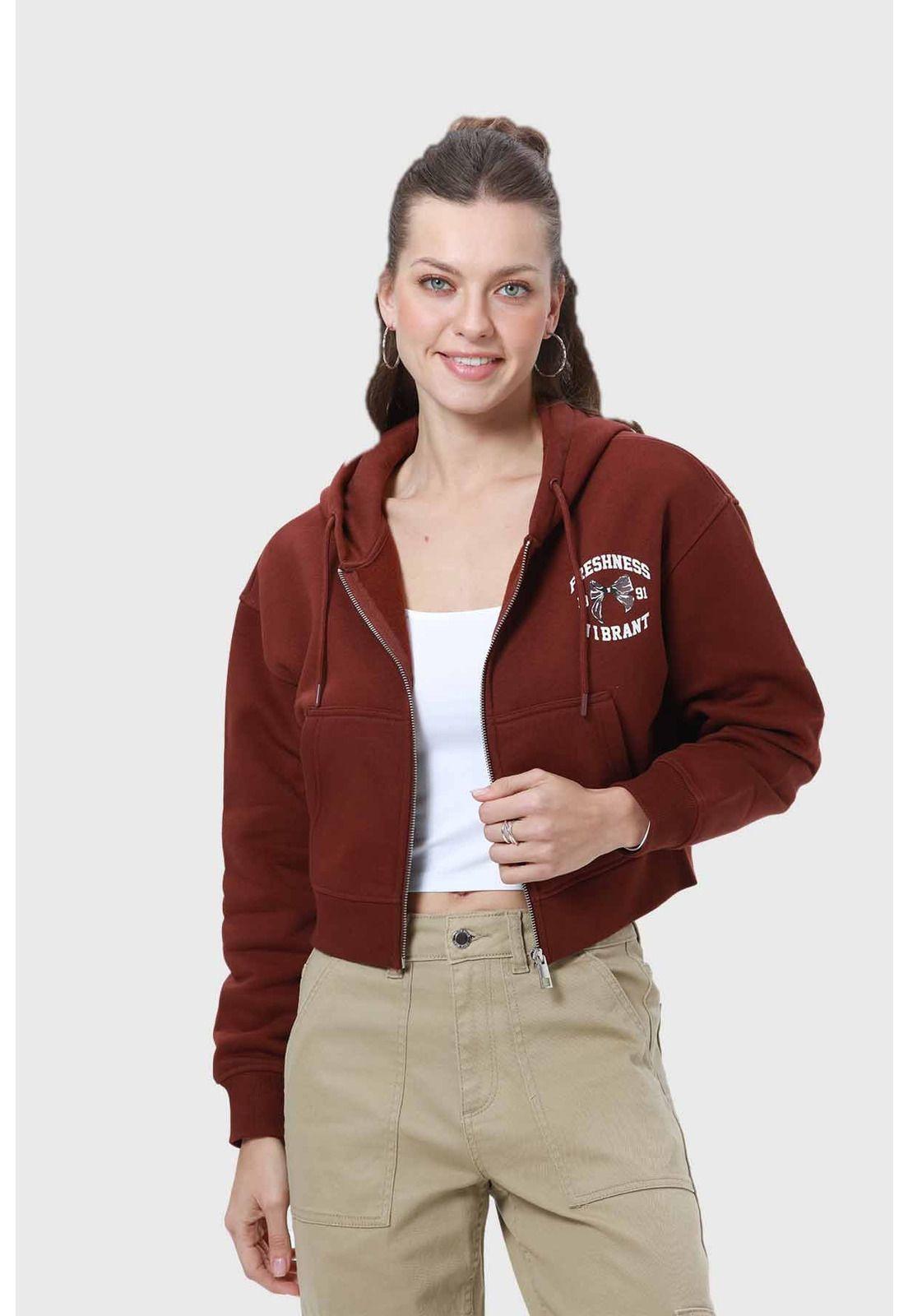 Polerón Mujer Café-1