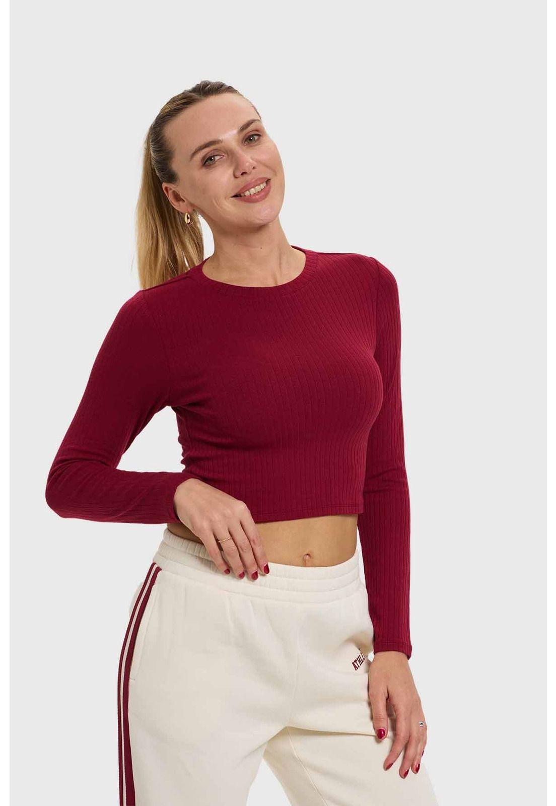 Polera Mujer Burdeo-1