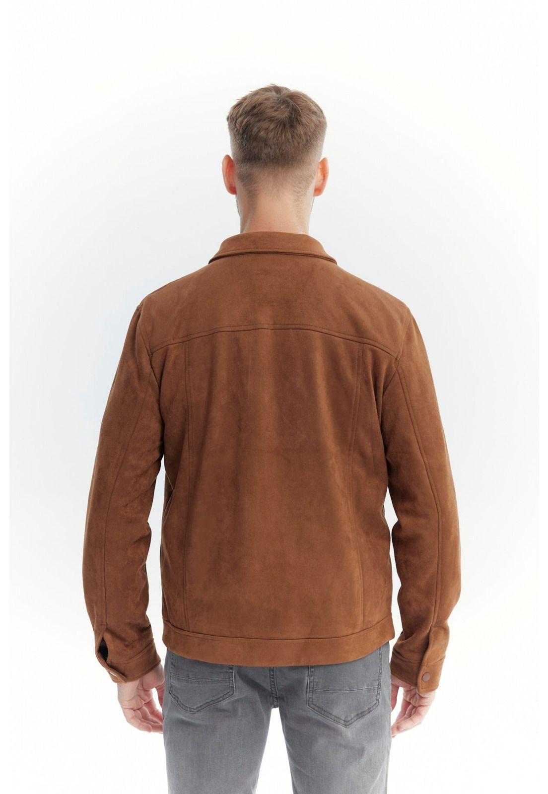 Chaqueta Hombre Slim Café-2