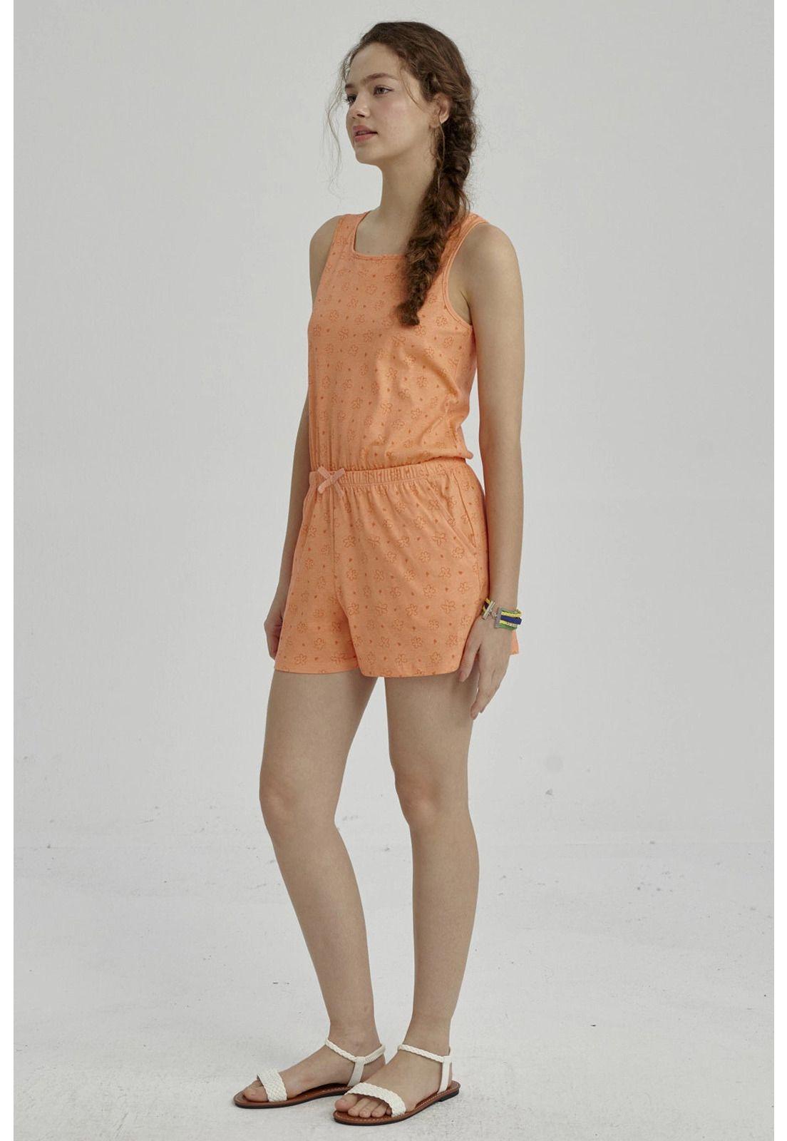 Enteritos Niña Teen Básico Coral-3