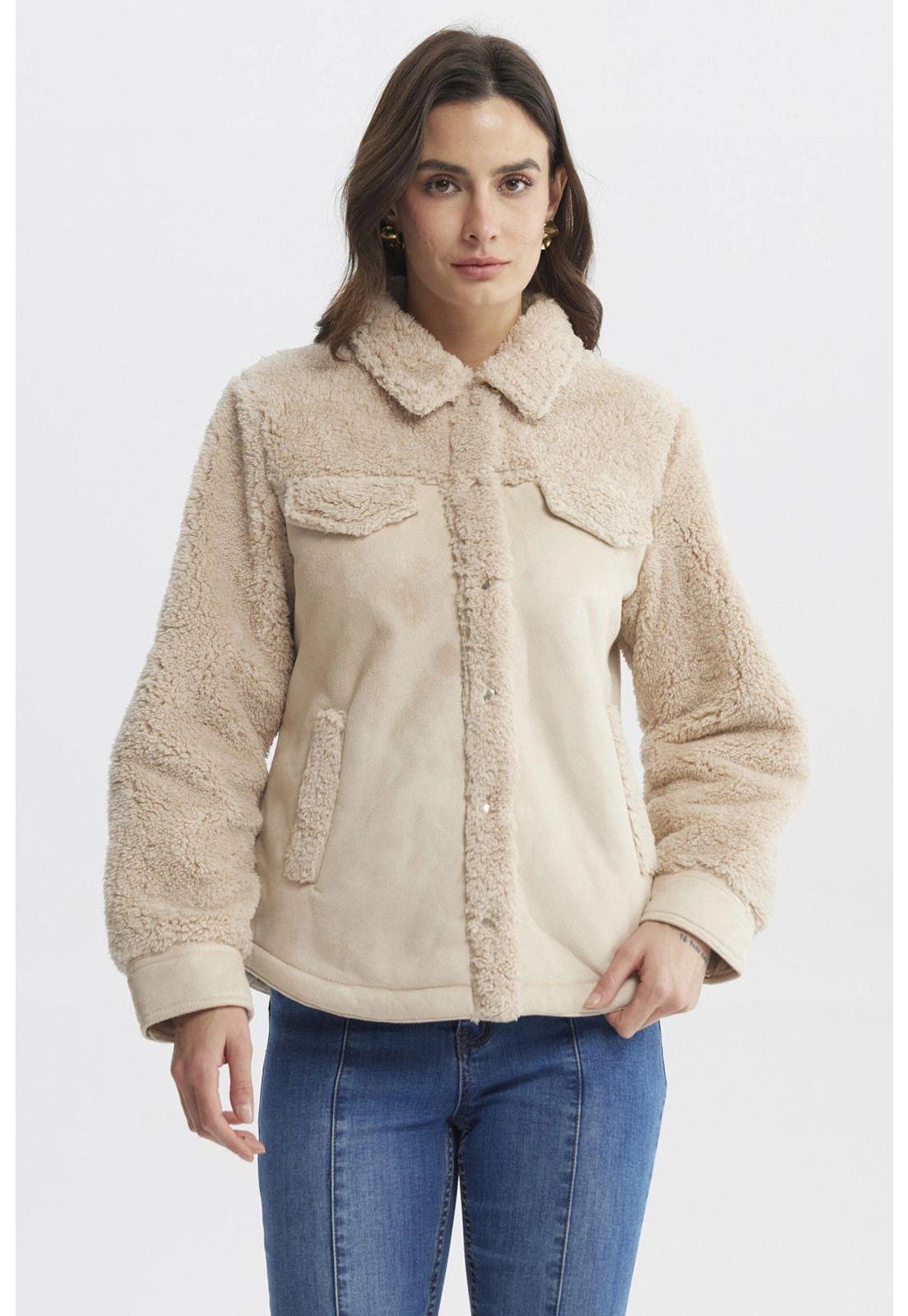 Polar Mujer Cuello Camisero Arena - ll-0