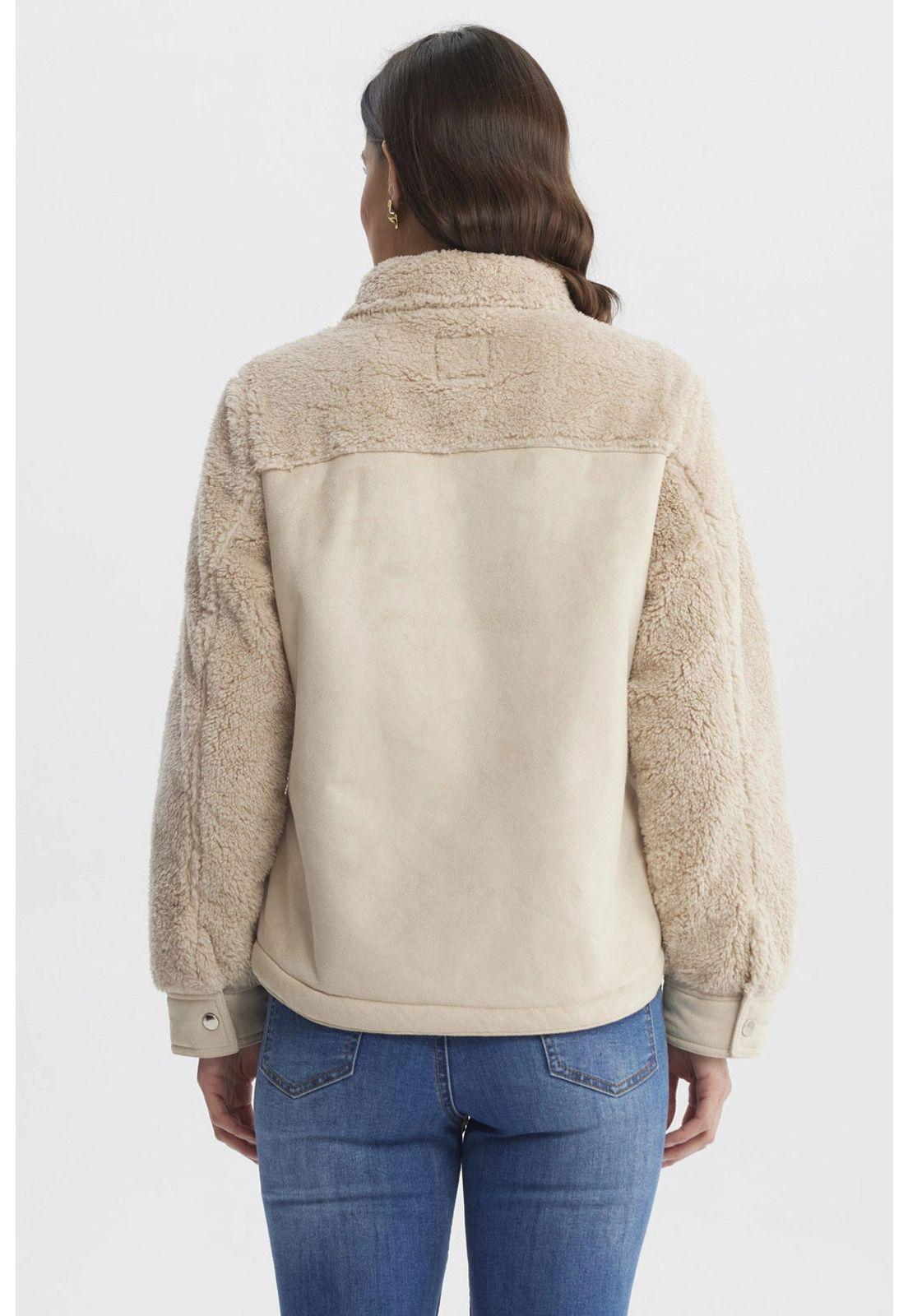 Polar Mujer Cuello Camisero Arena - ll-2