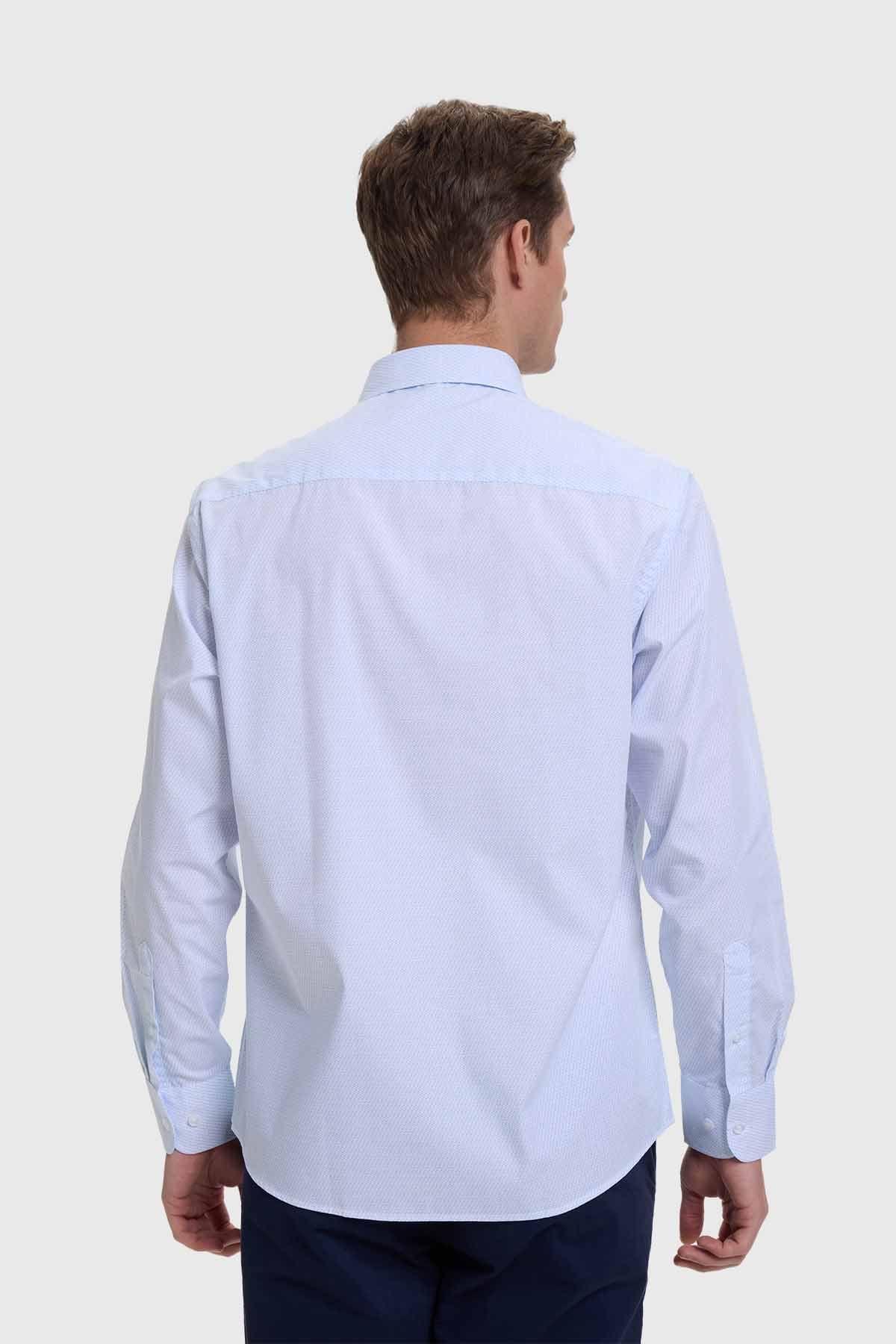 Camisa Hombre Mini Print Blanco-2