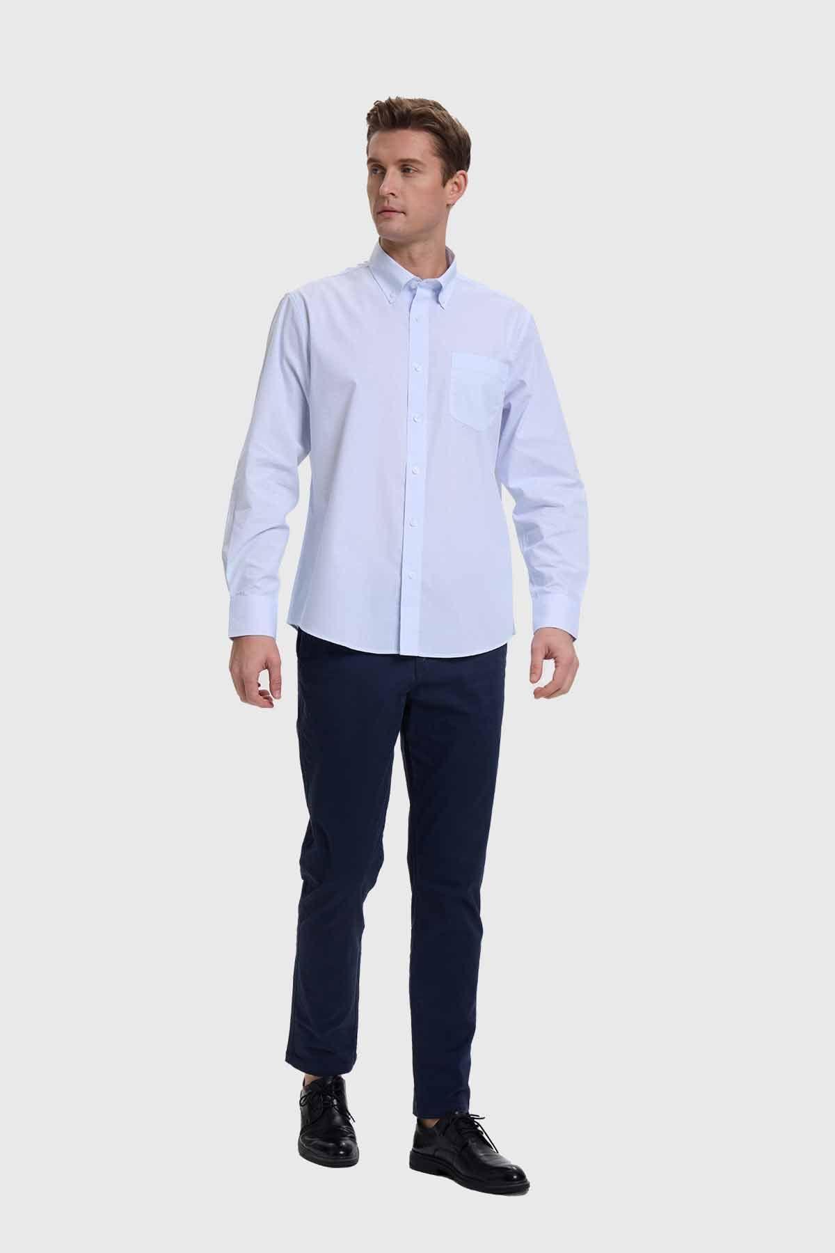 Camisa Hombre Mini Print Blanco-3
