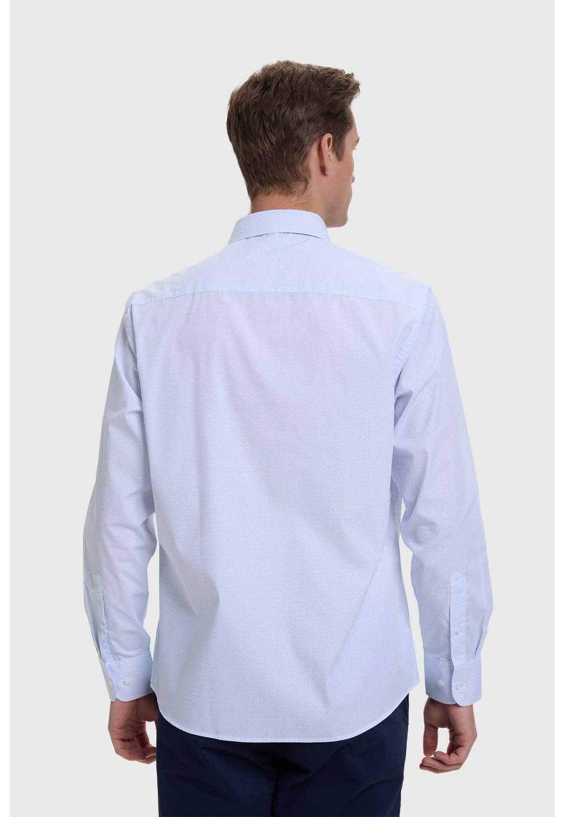 Camisa Hombre Mini Print Blanco-2