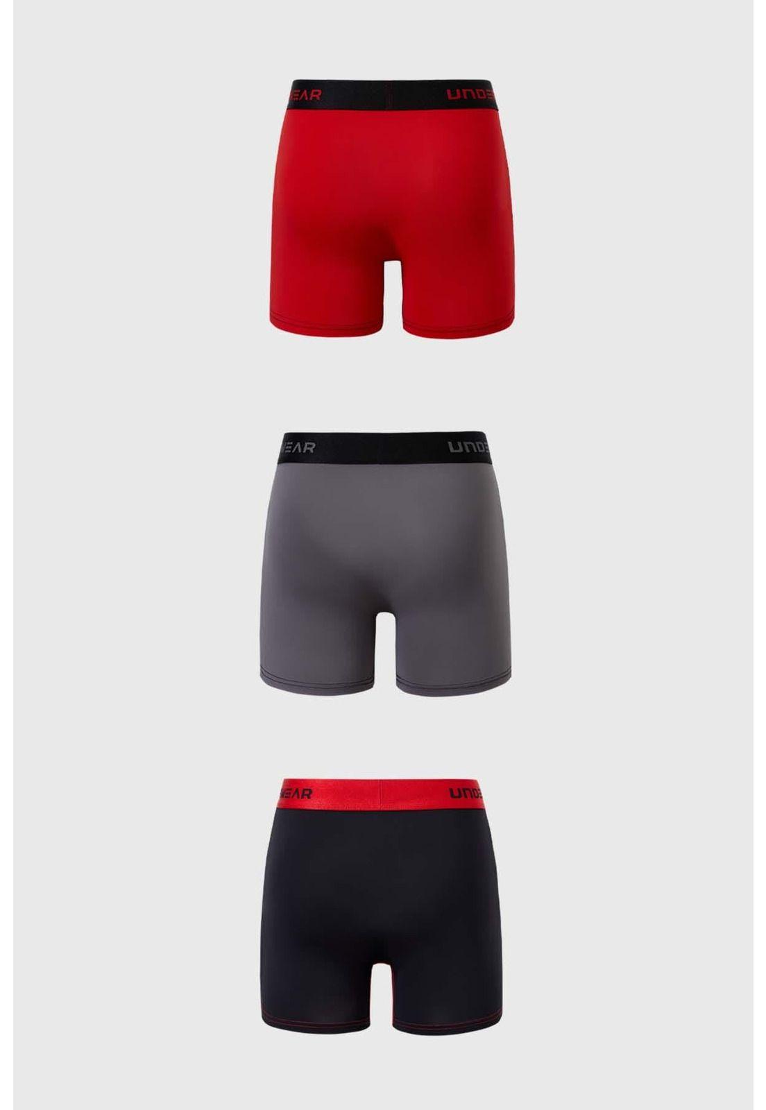 Bóxer Hombre Tripack Deportivo Rojo-1