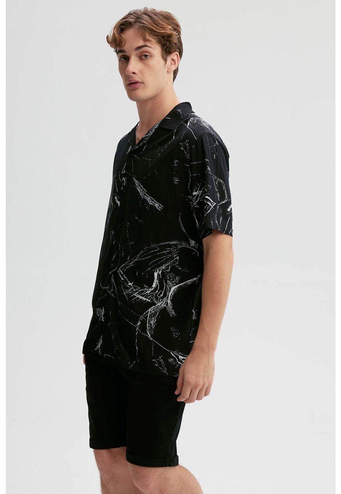 Camisa Hombre Rapport Negro-1