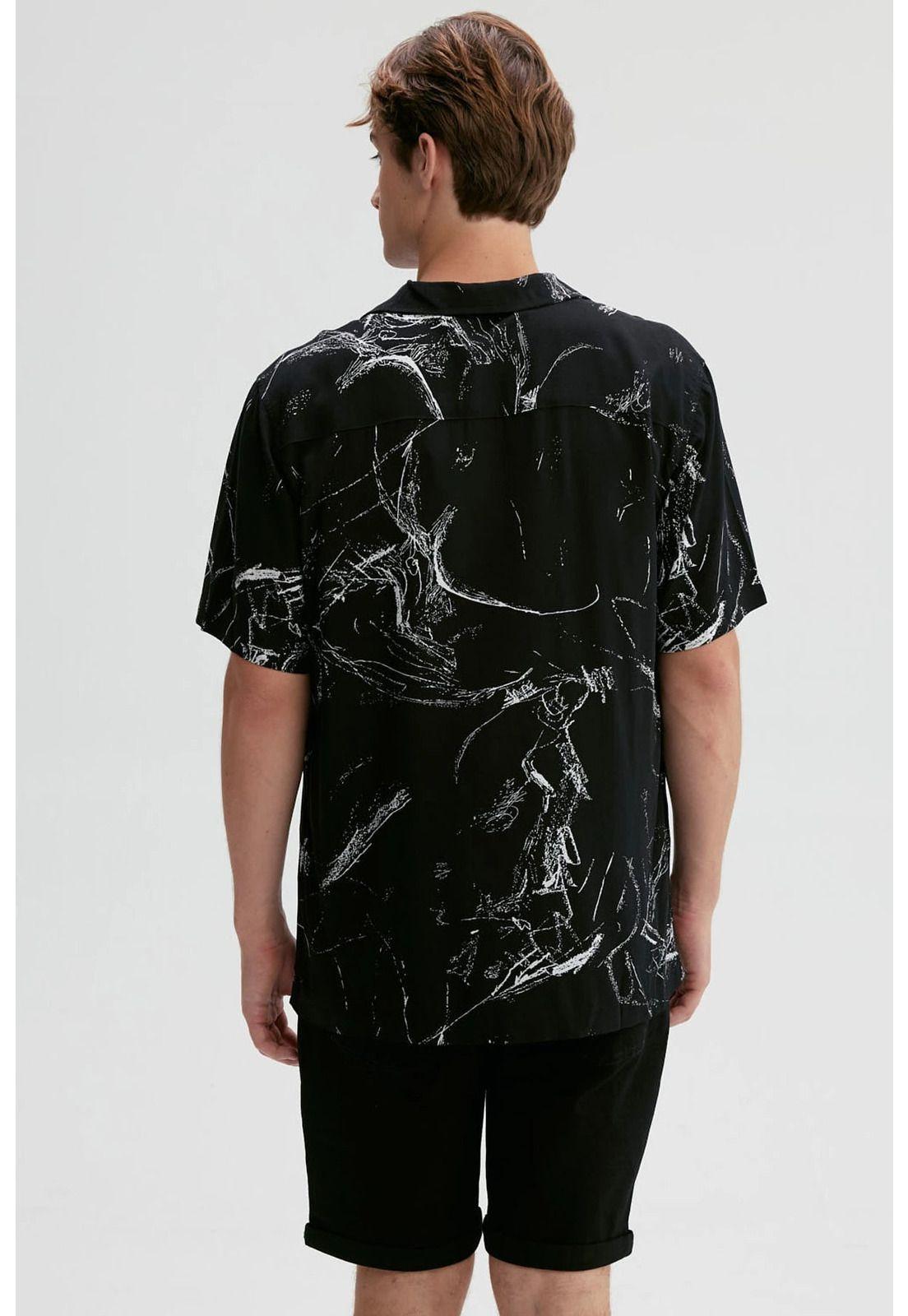 Camisa Hombre Rapport Negro-2