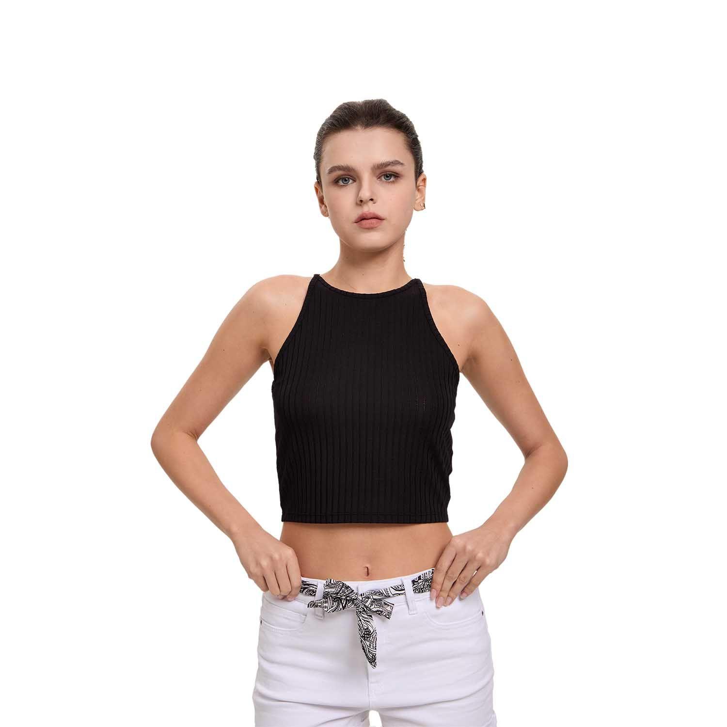 Polera Mujer Lisa Negro Fashion's Park-0