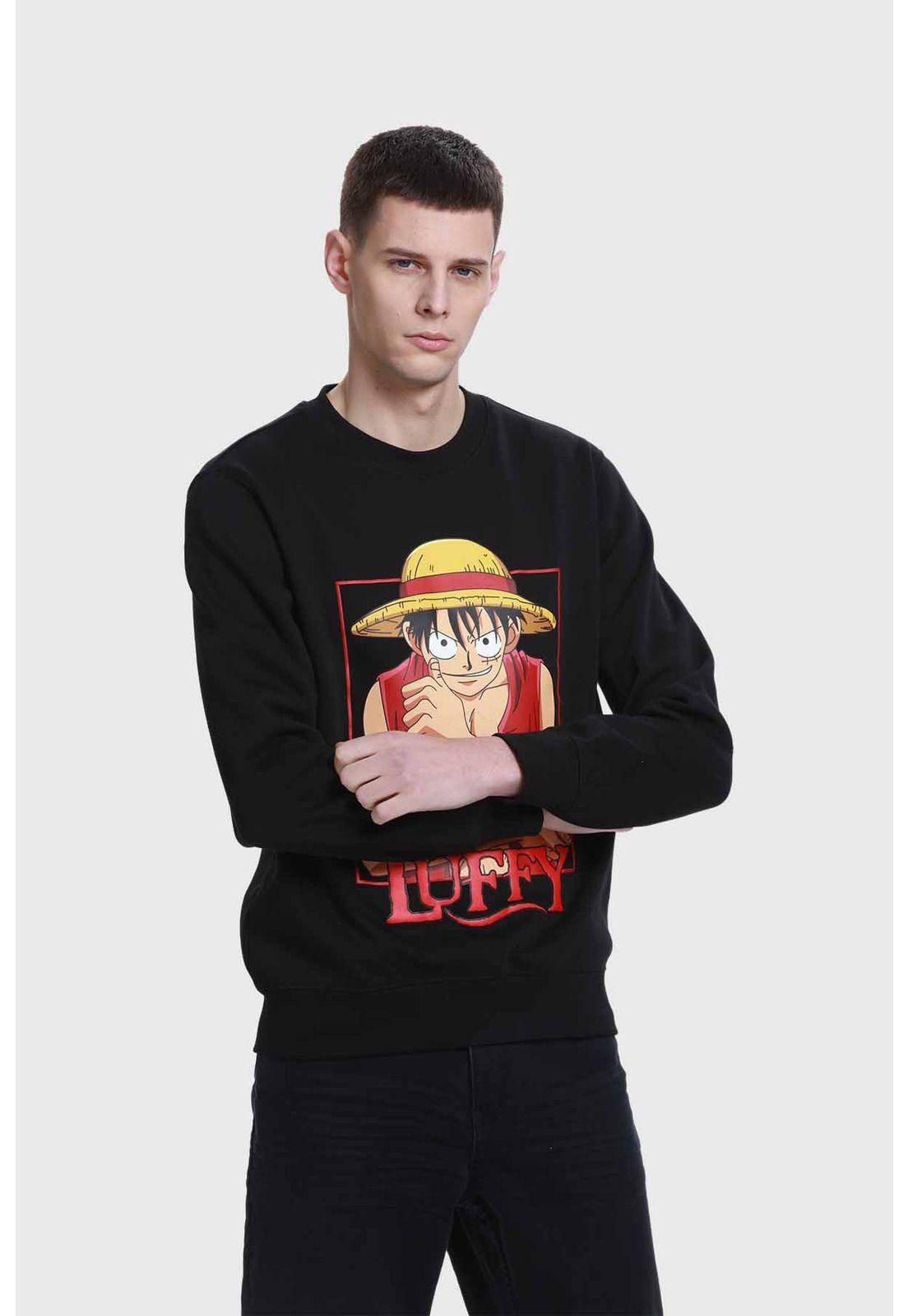 Polerón Hombre One Piece Negro-1