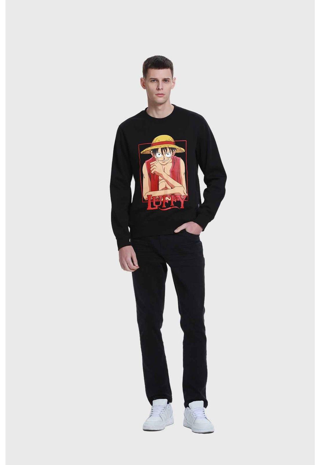 Polerón Hombre One Piece Negro-3