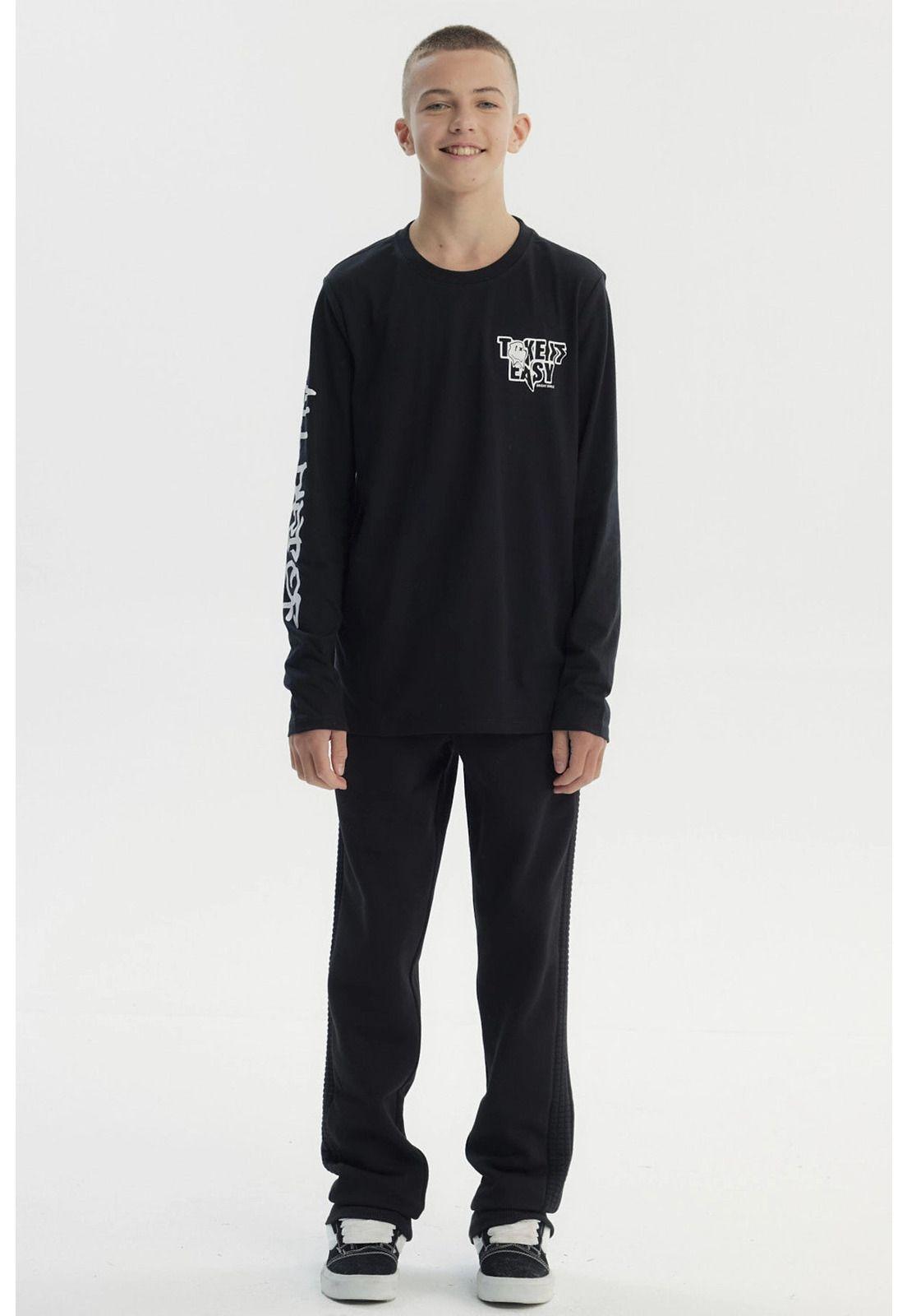 Polera Niño Slim Negro - ll-3