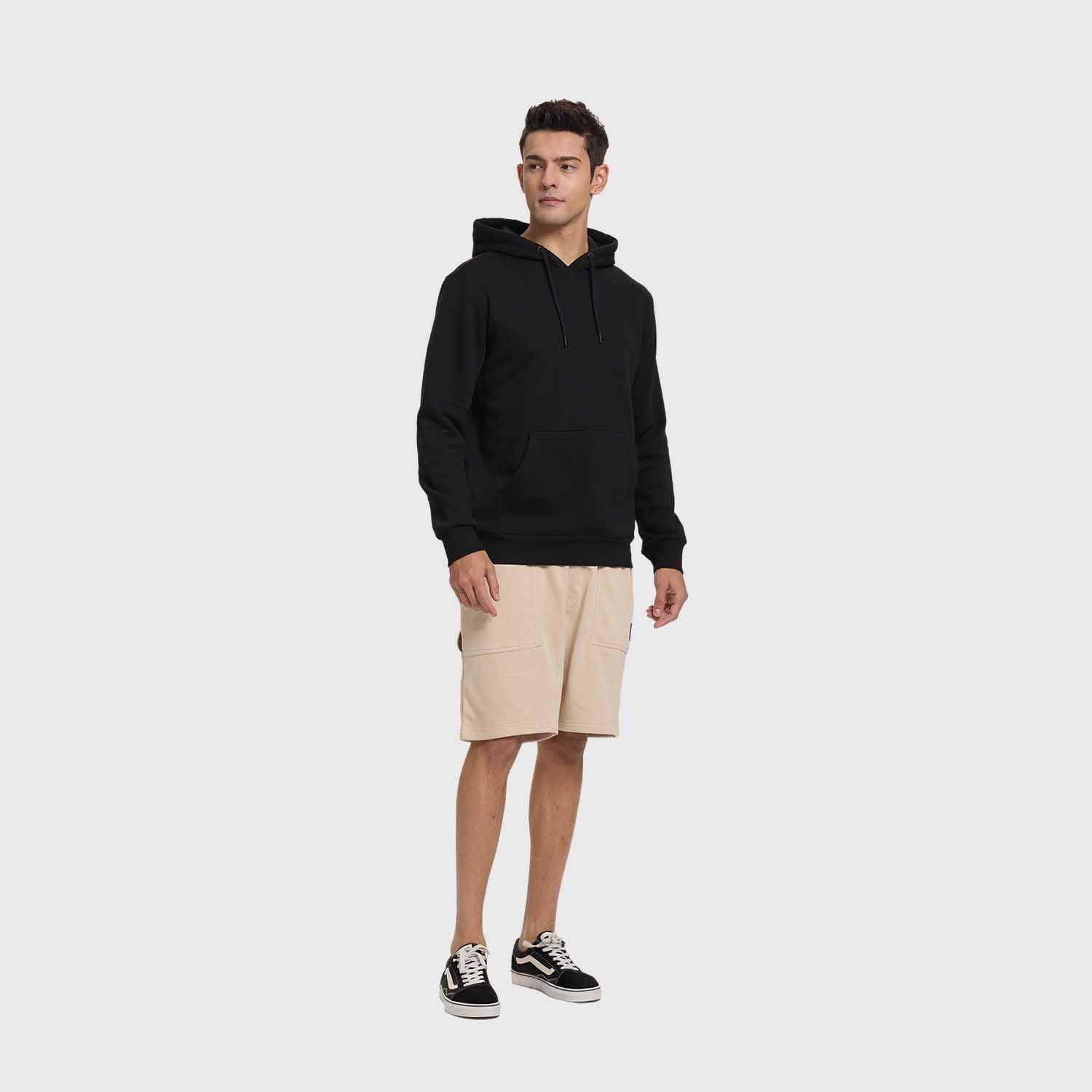 Polerón Hombre Hoodie Básico Negro Fashion's Park-3