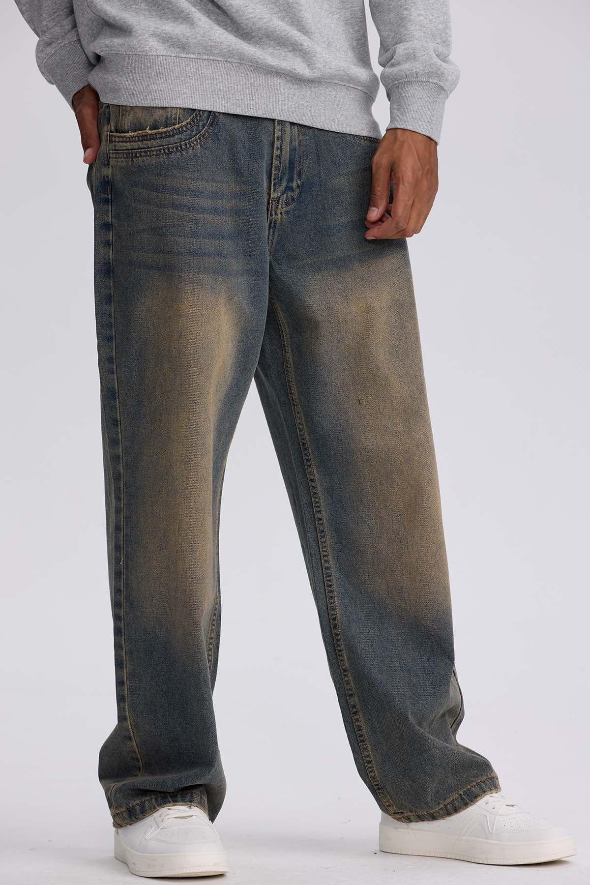 Jeans Hombre Wide Leg Retro Azul Retro-0