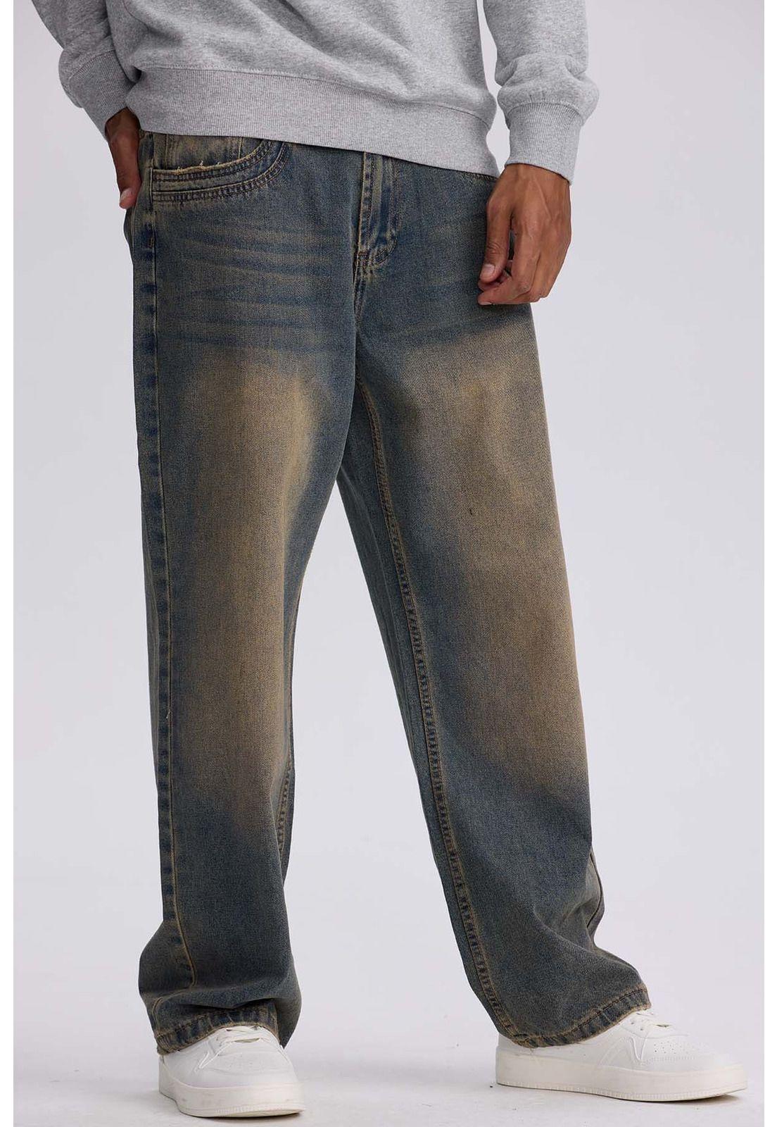 Jeans Hombre Wide Leg Retro Azul Retro-0