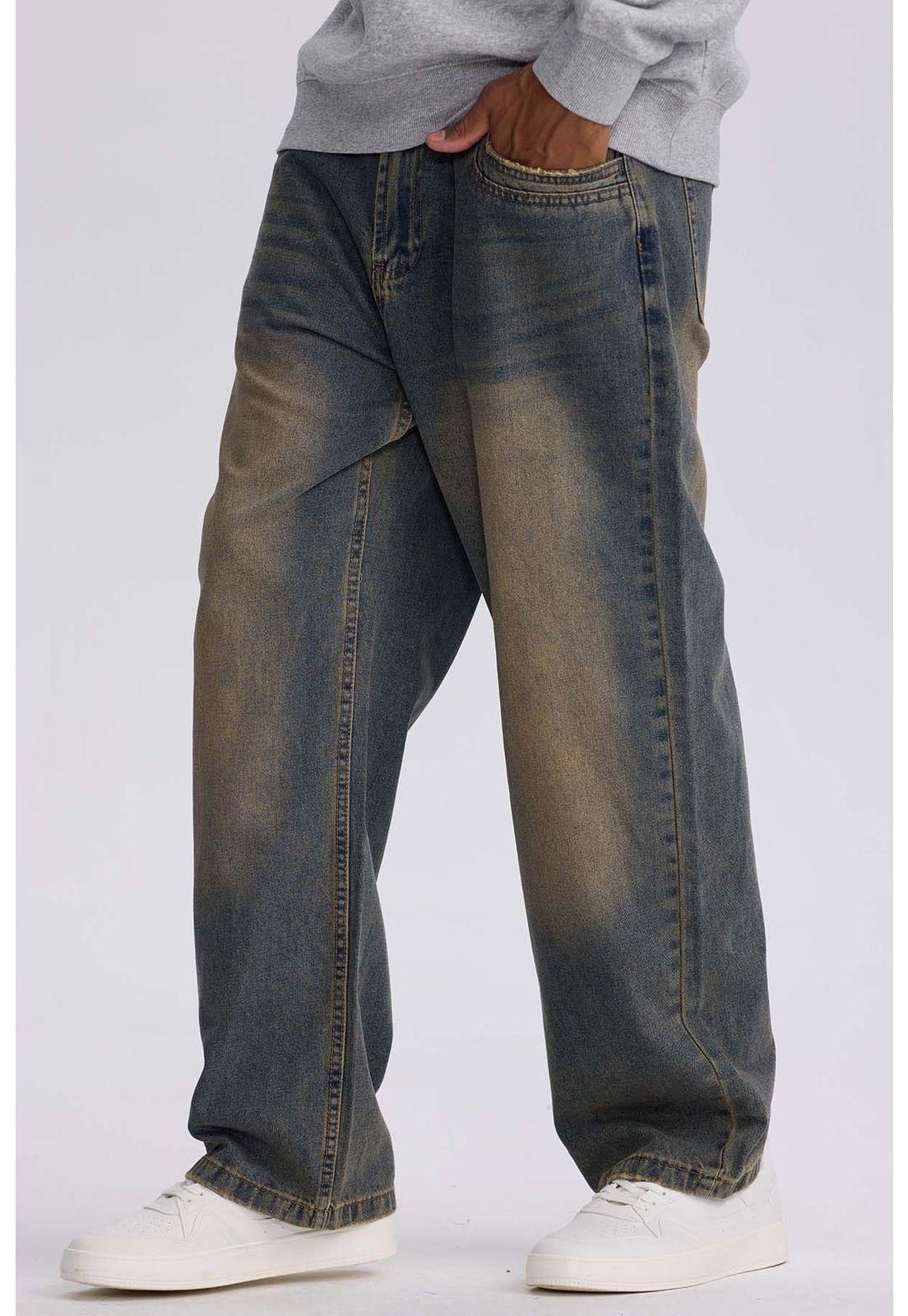 Jeans Hombre Wide Leg Retro Azul Retro-1