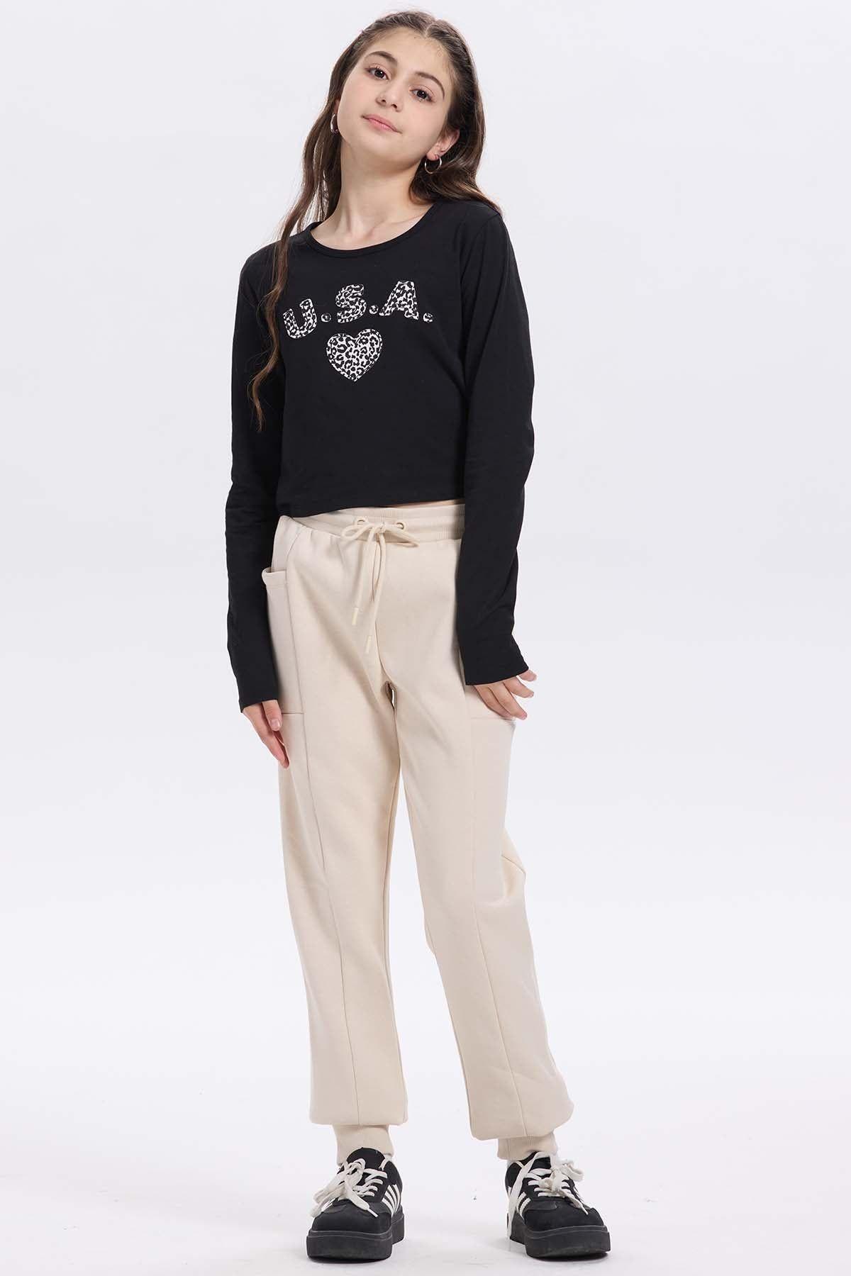 Pantalón Buzo Niña Bipack Negro-6