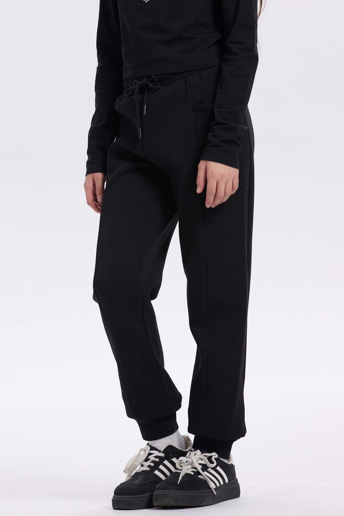 Pantalón Buzo Niña Bipack Negro-7