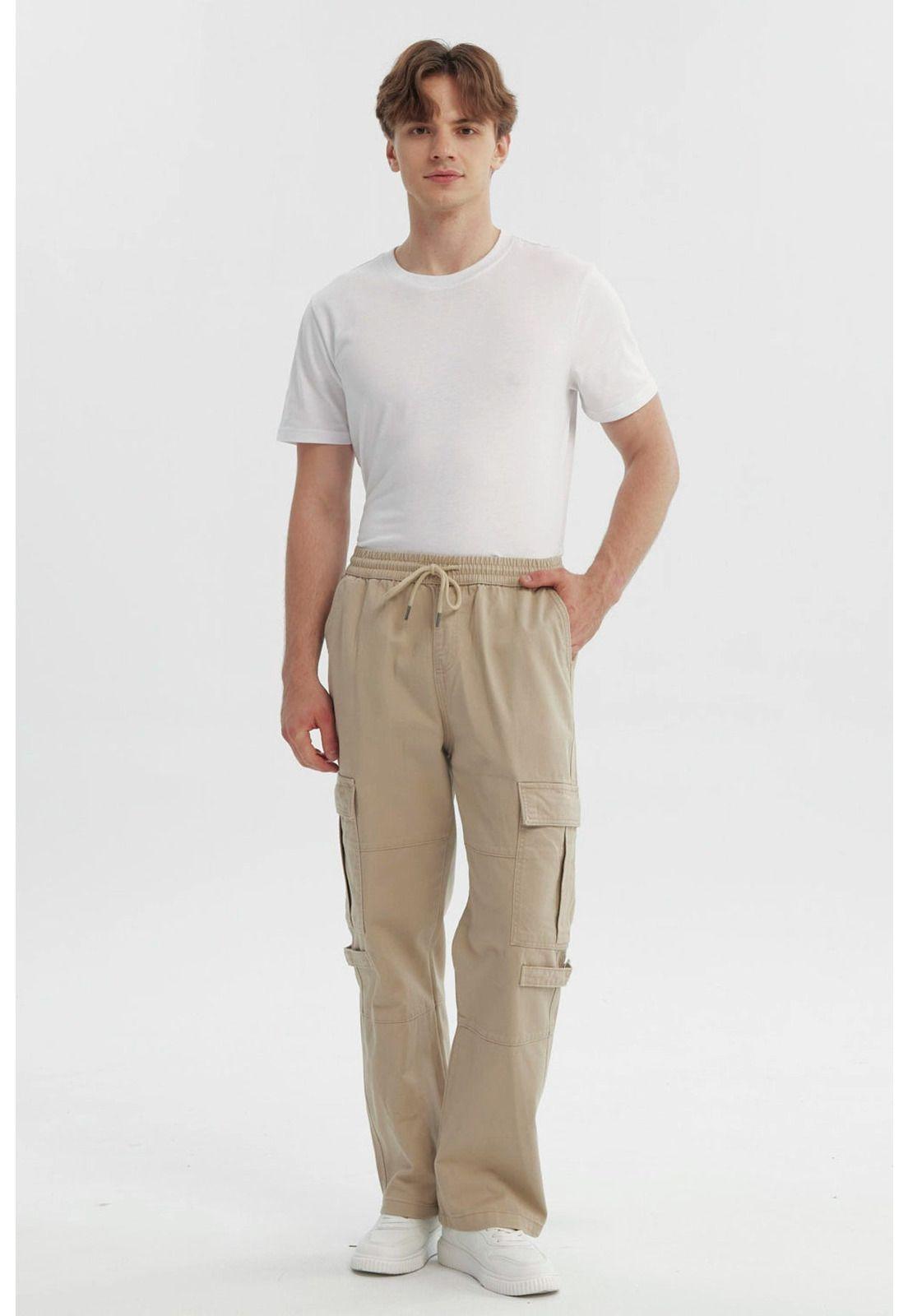 Jeans Hombre Straight Beige-3