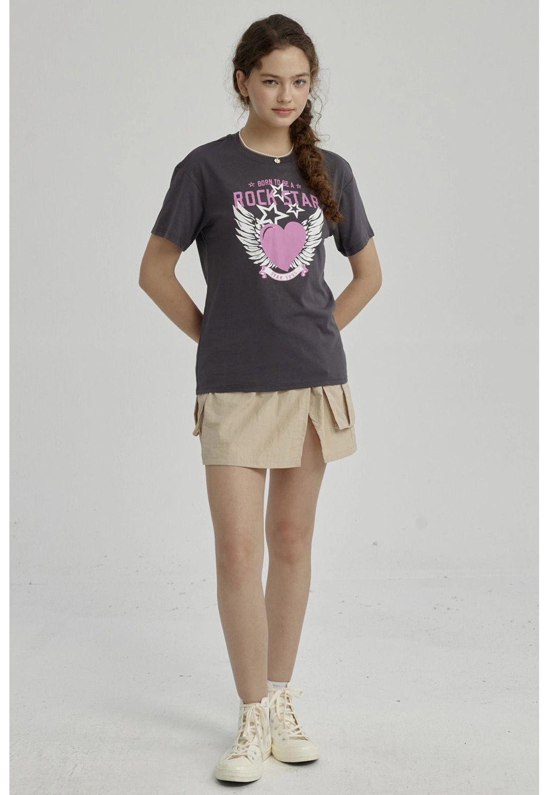 Polera Niña Print Posicional Gris Oscuro-3