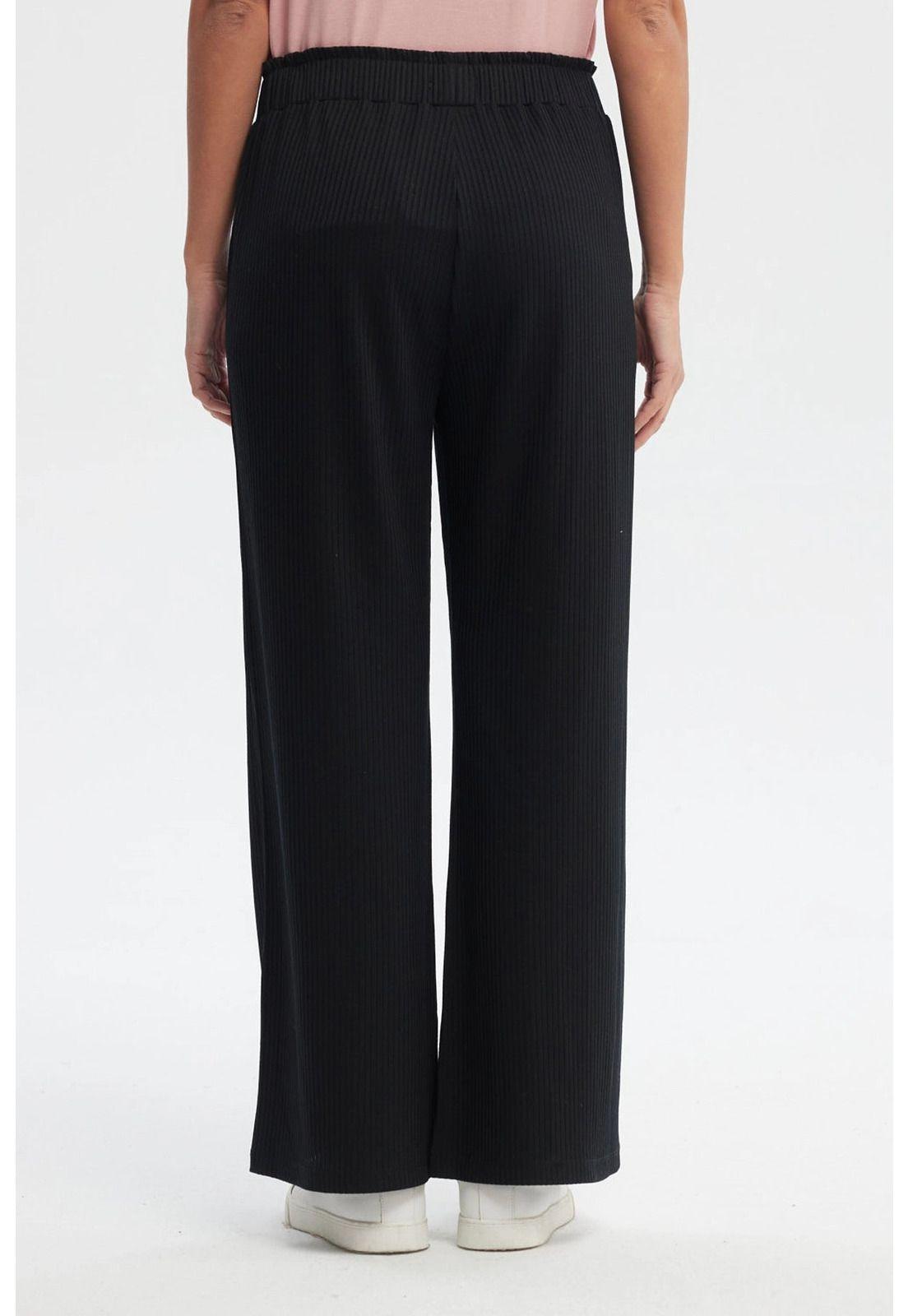 Pantalón Buzo Mujer Costura Delantero Negro-2