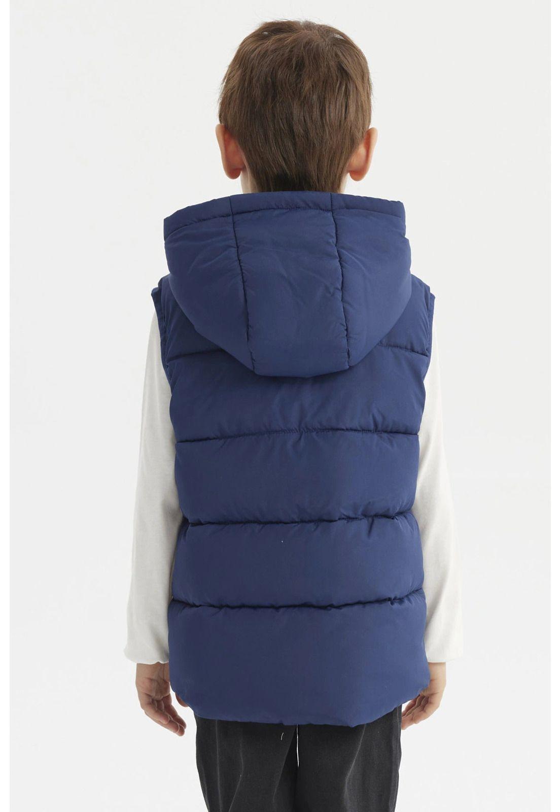 Parka Niño Full Zipper Con Bolsillo Azul Oscuro-2