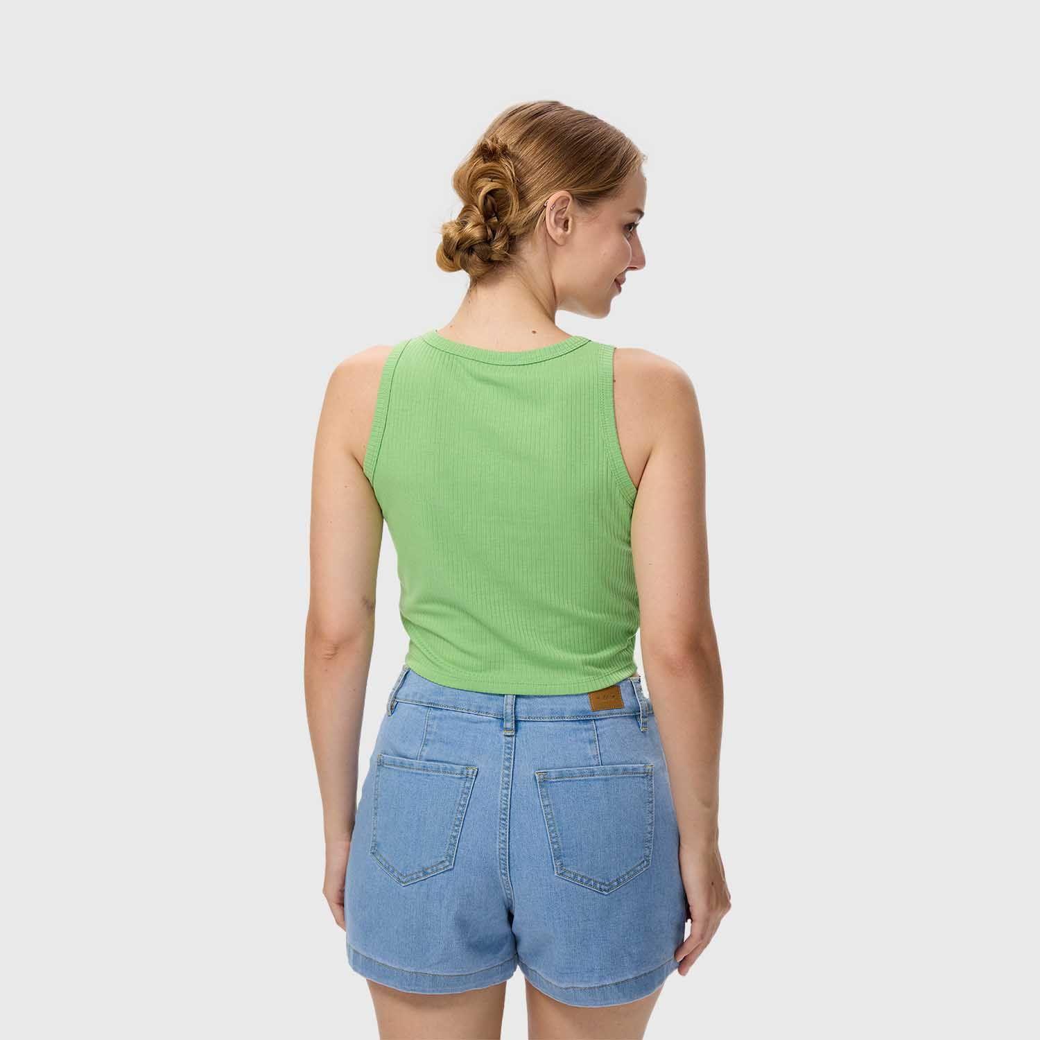 Polera Mujer Sudadera Verde Menta Fashions Park-2