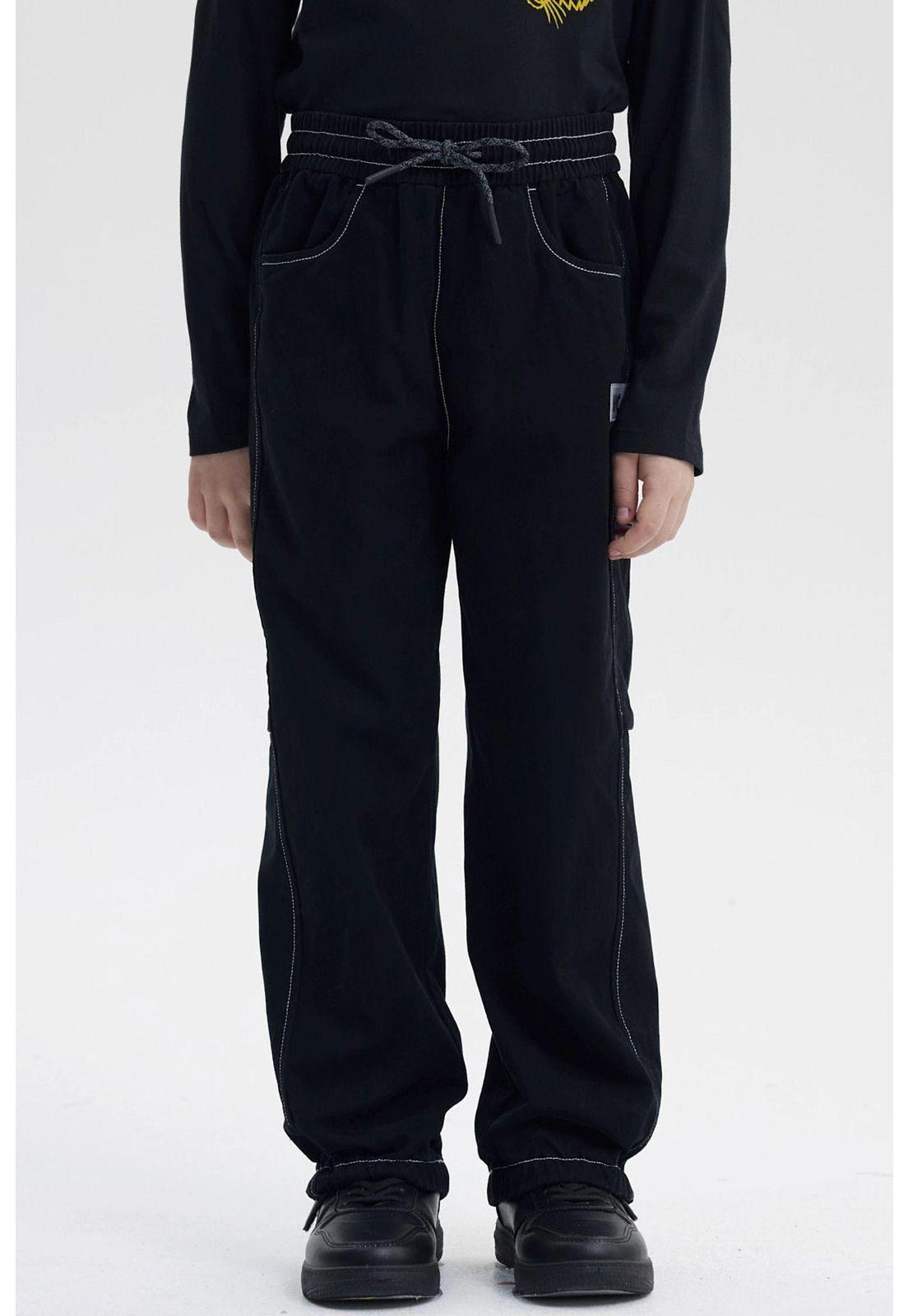 Pantalón Niño Pitillo Negro - ll-0