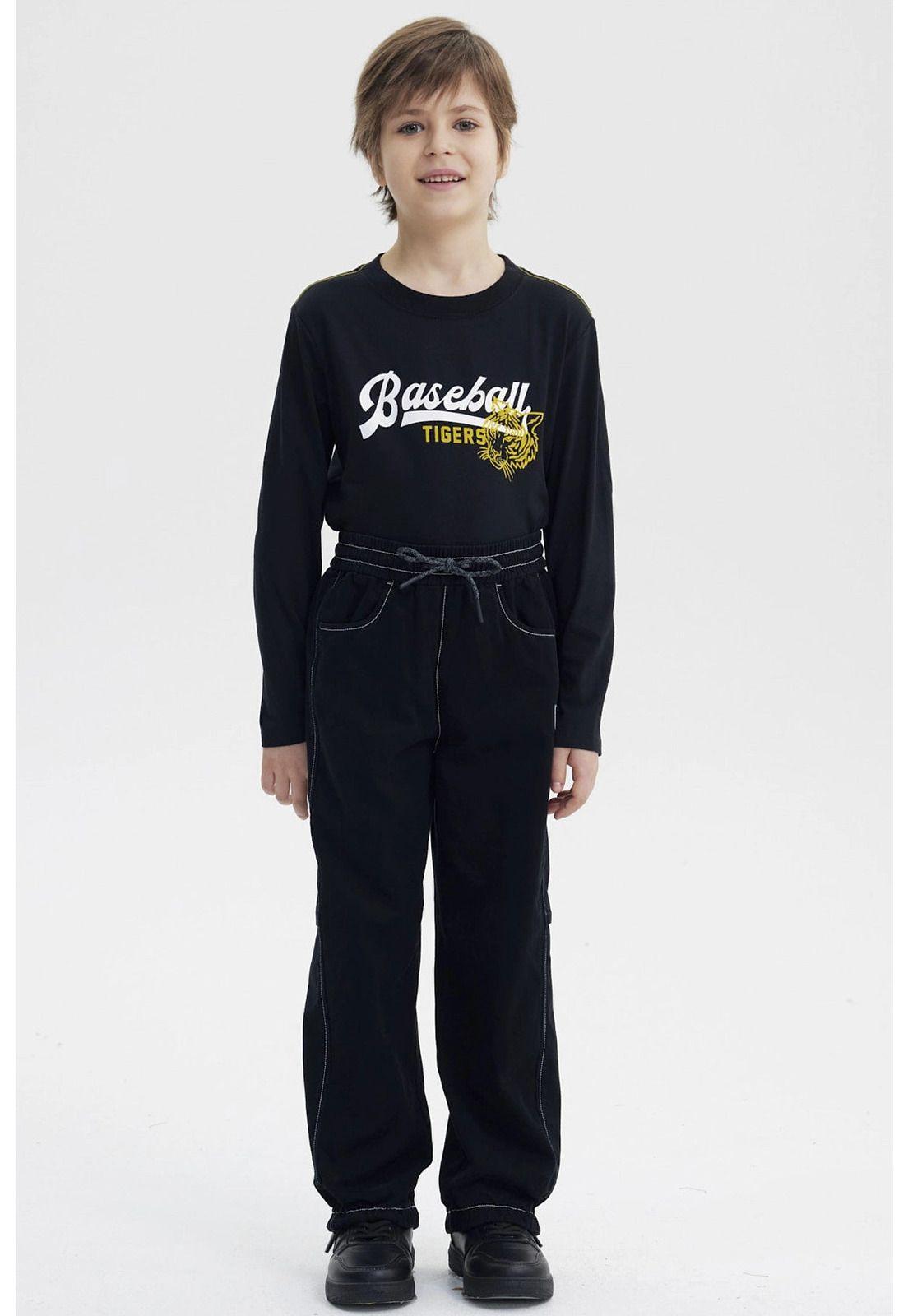 Pantalón Niño Pitillo Negro - ll-3