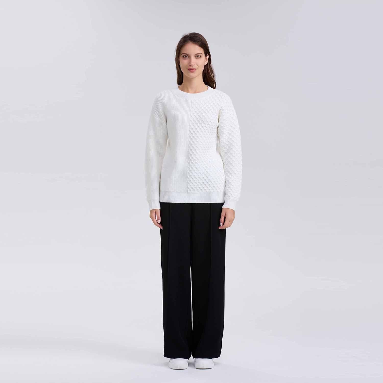 Sweater Mujer Mitad Crudo-3