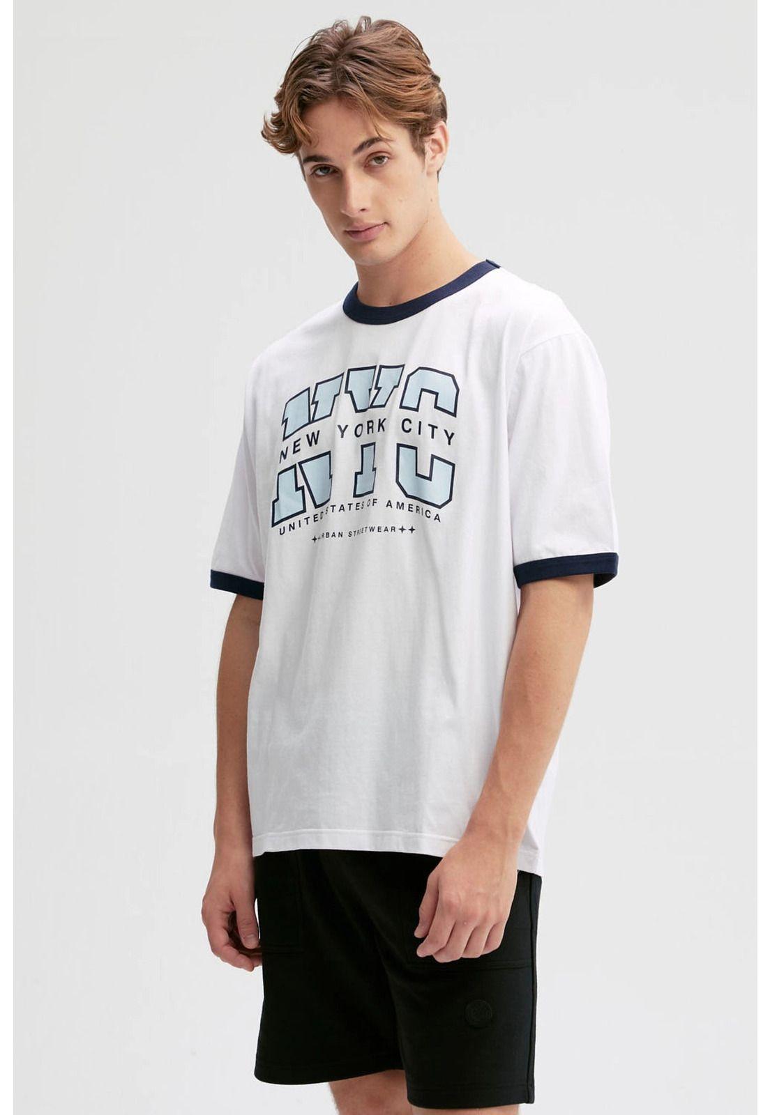 Polera Hombre Print Posicional Blanco-1