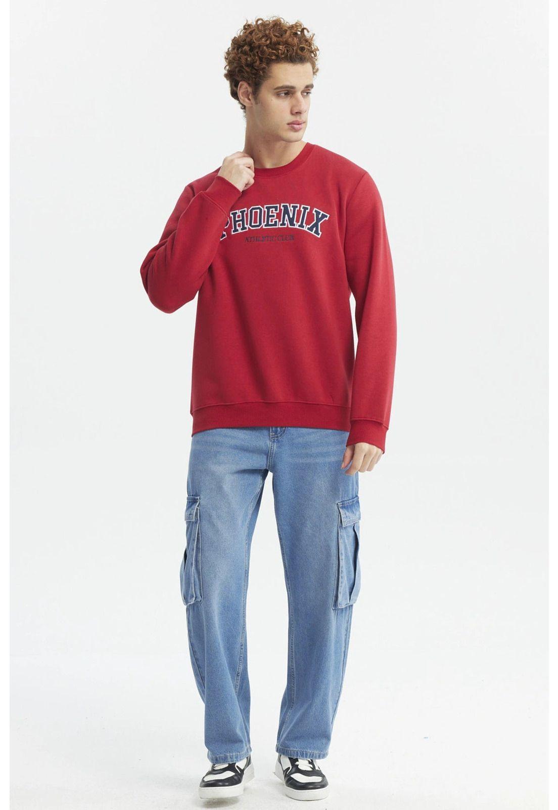 Polerón Hombre Slim Rojo-3