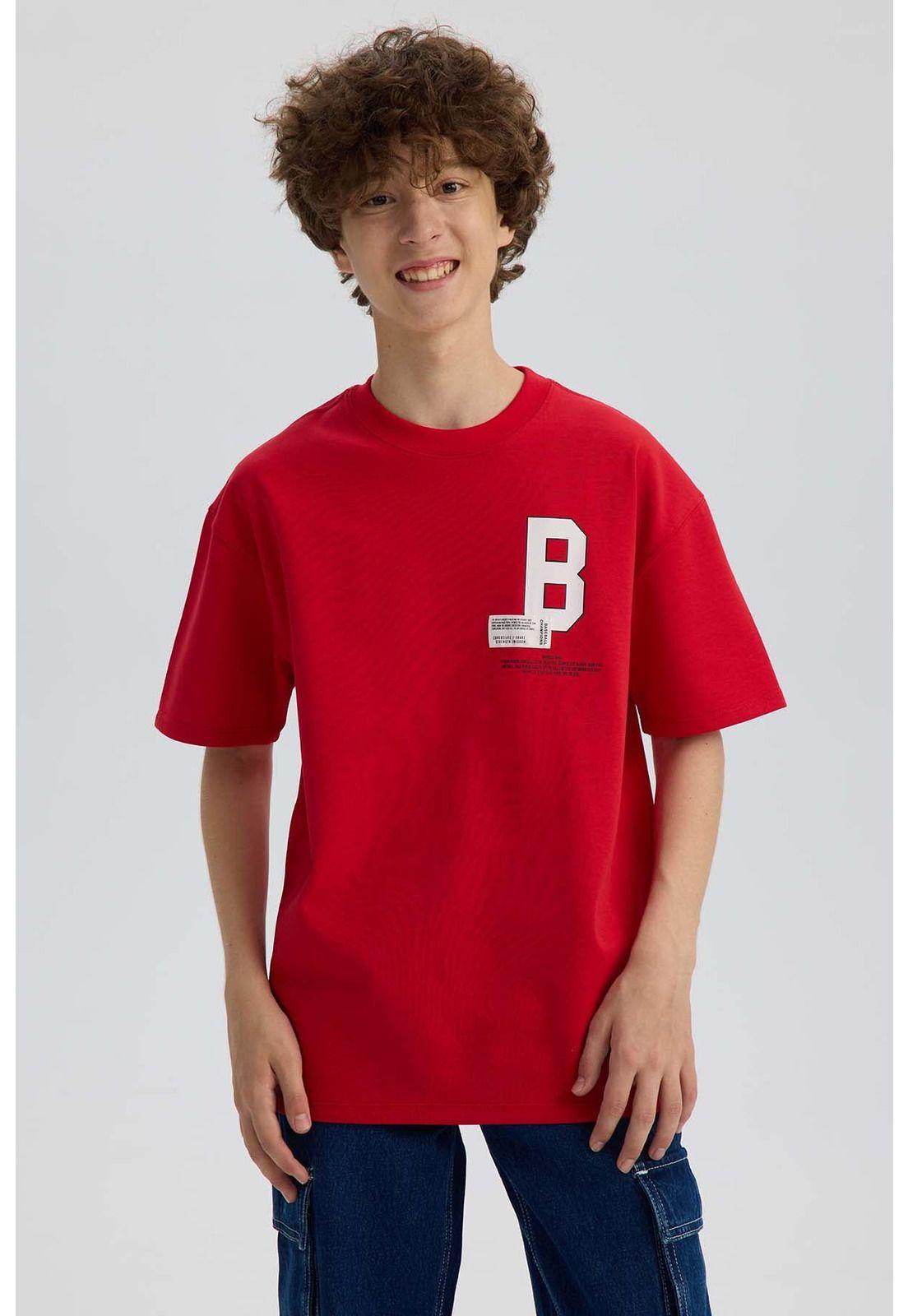 Polera Niño College Rojo-0