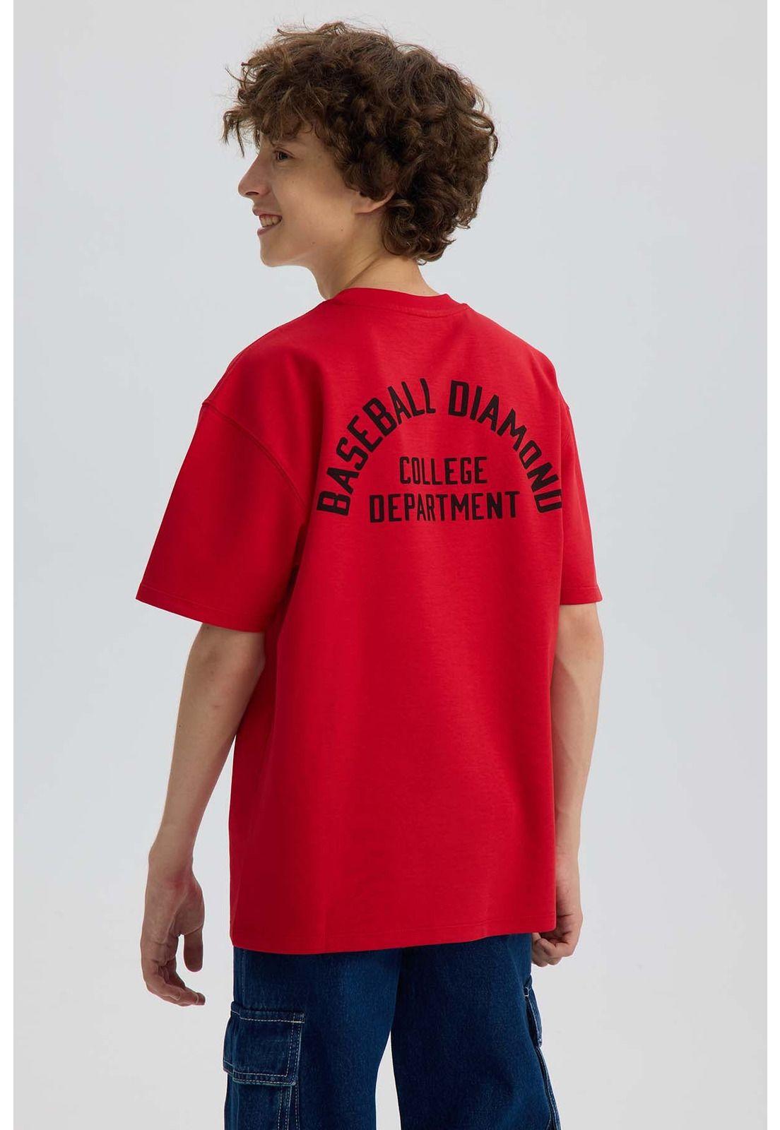 Polera Niño College Rojo-1